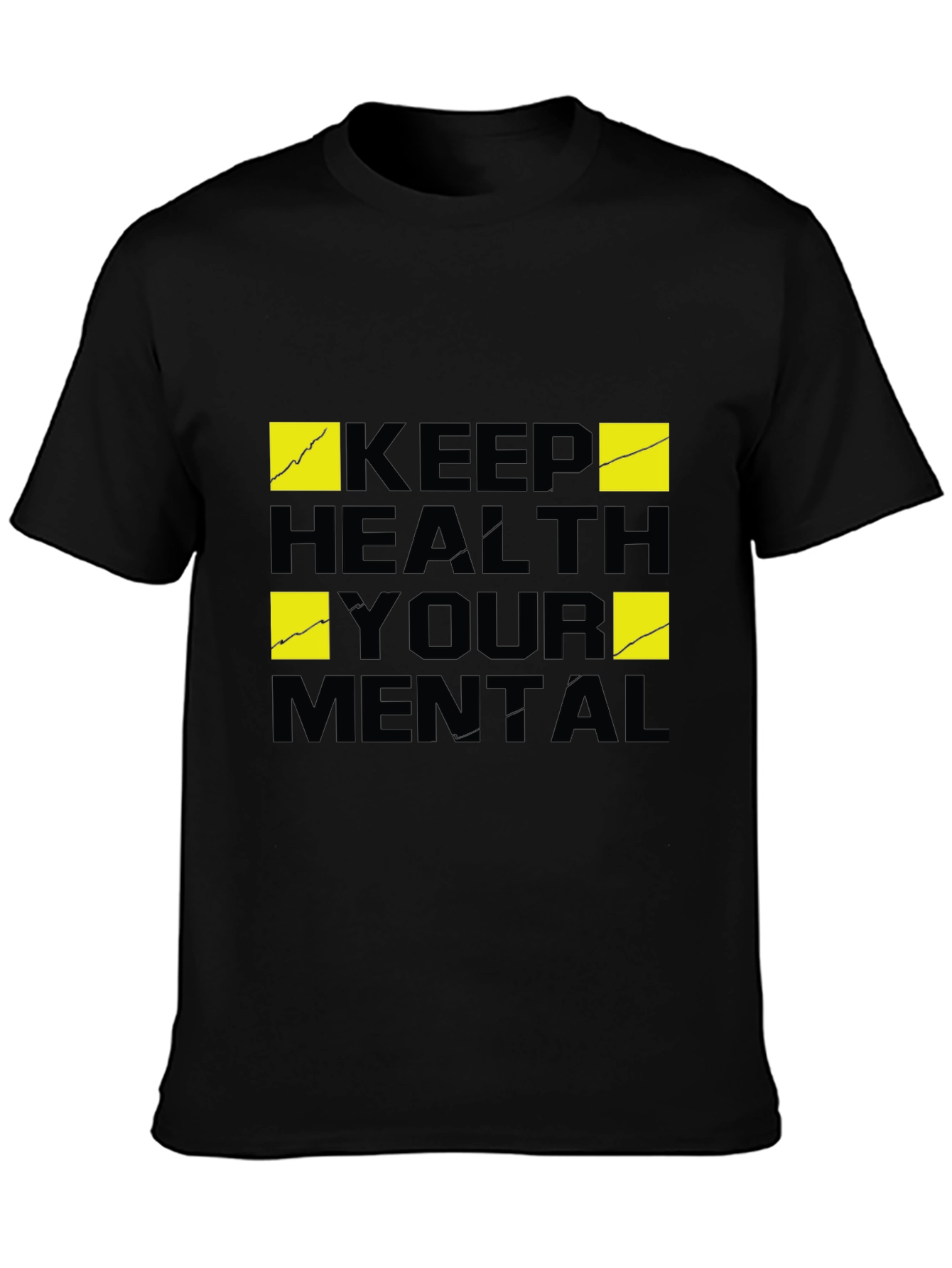 Keep Your Mental Health T-Shirt - Black Graphic Tee