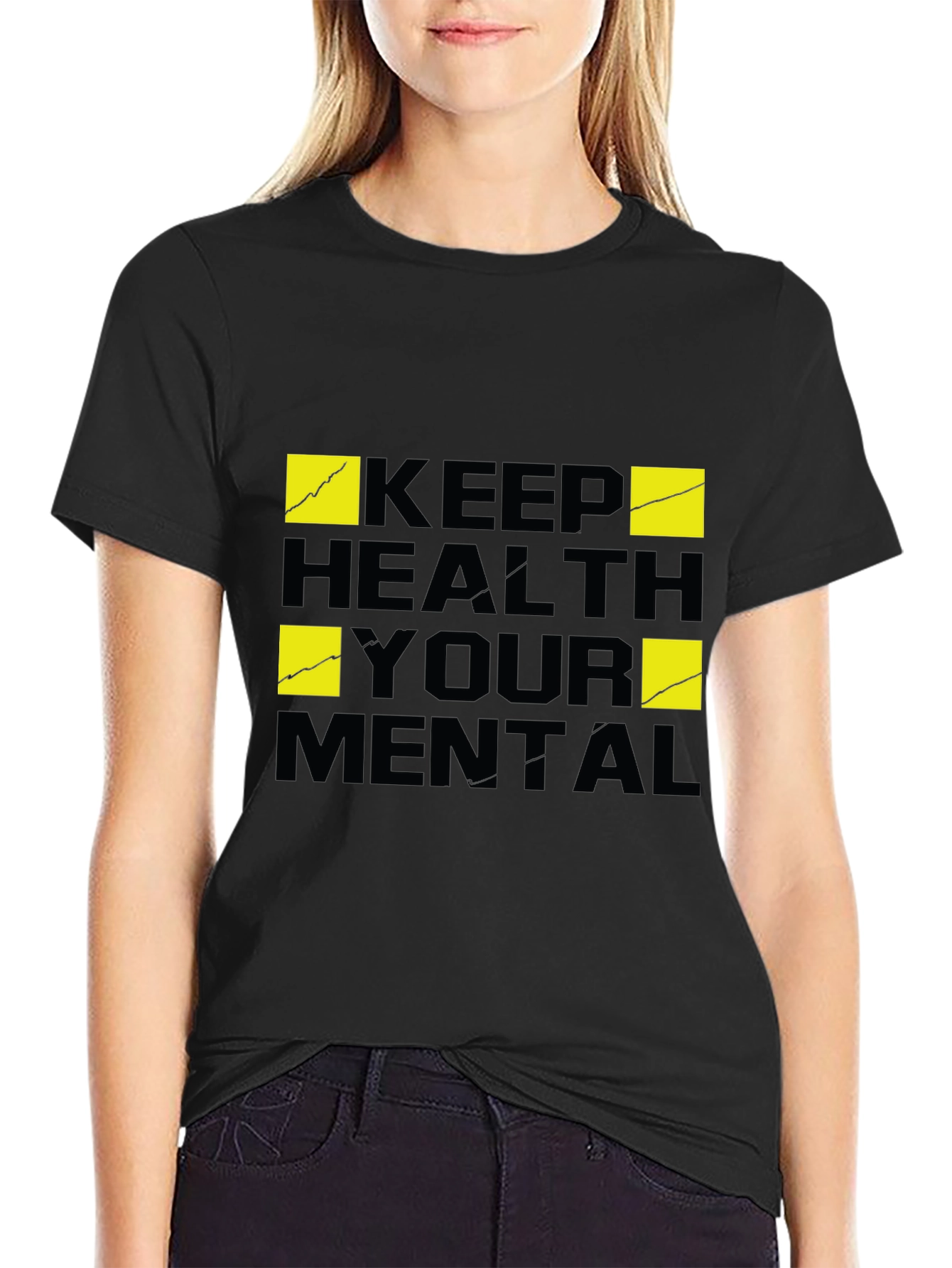 Keep Your Mental Health T-Shirt - Black Graphic Tee