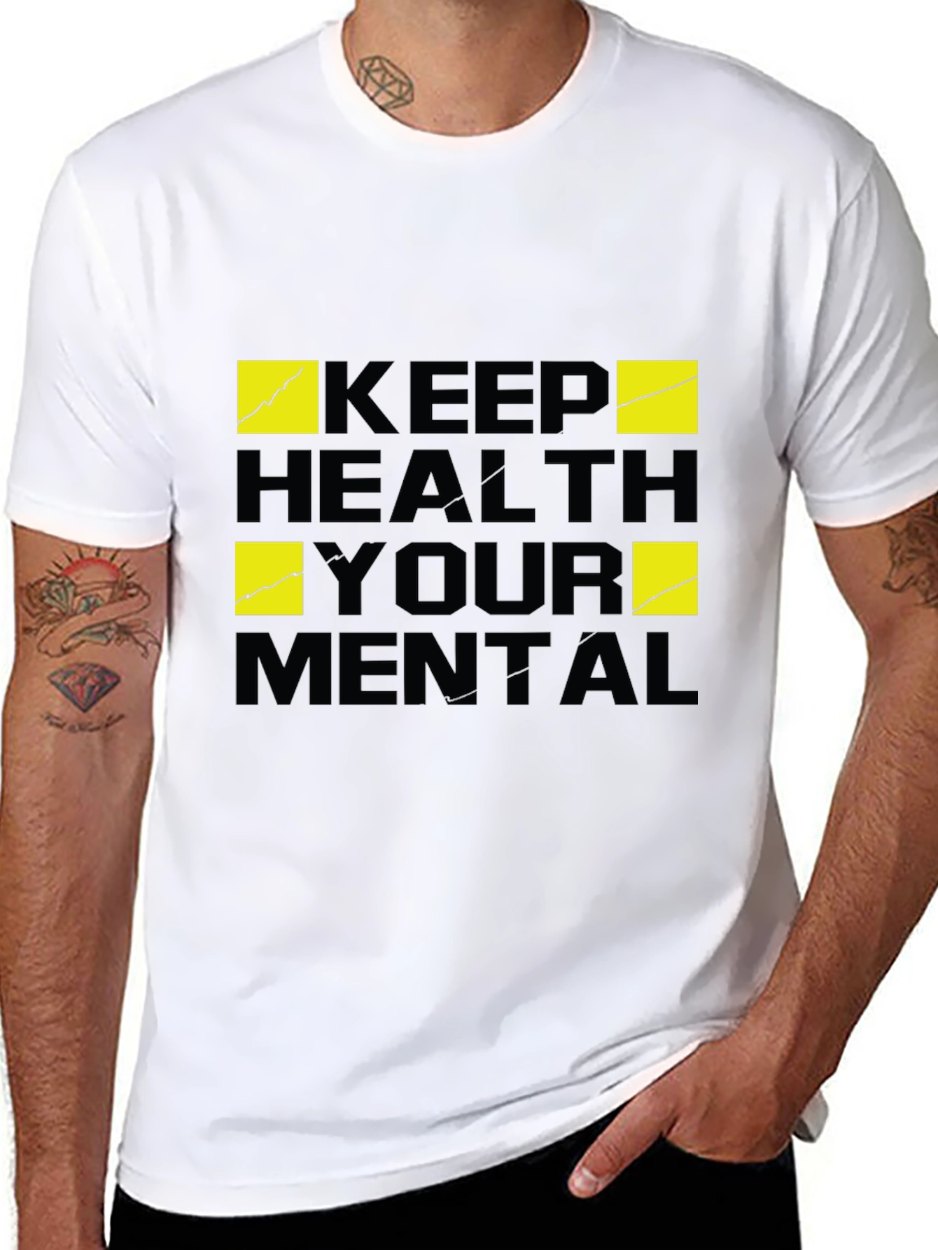 Keep Your Mental Health T-Shirt - Black Graphic Tee