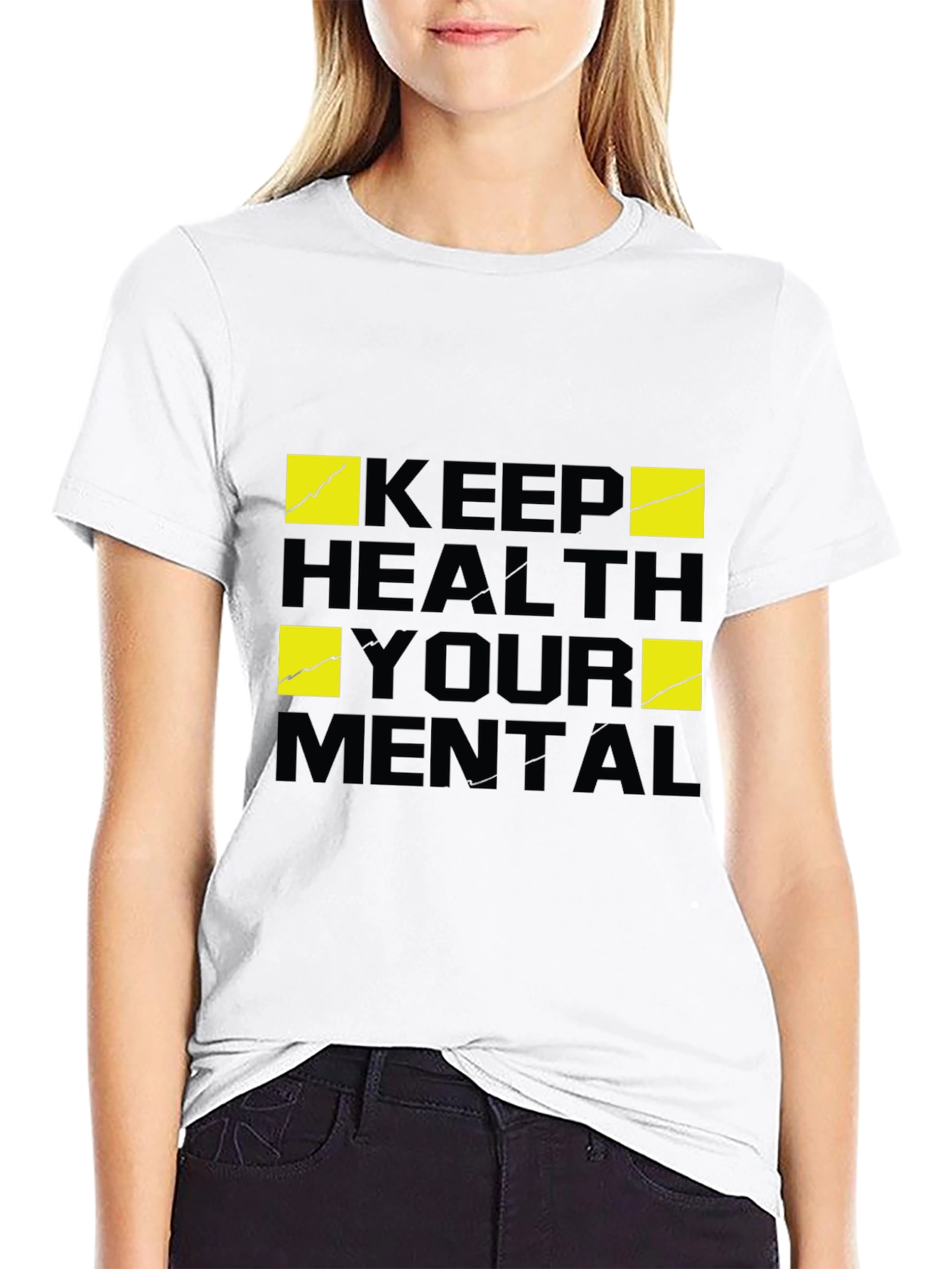 Keep Your Mental Health T-Shirt - Black Graphic Tee