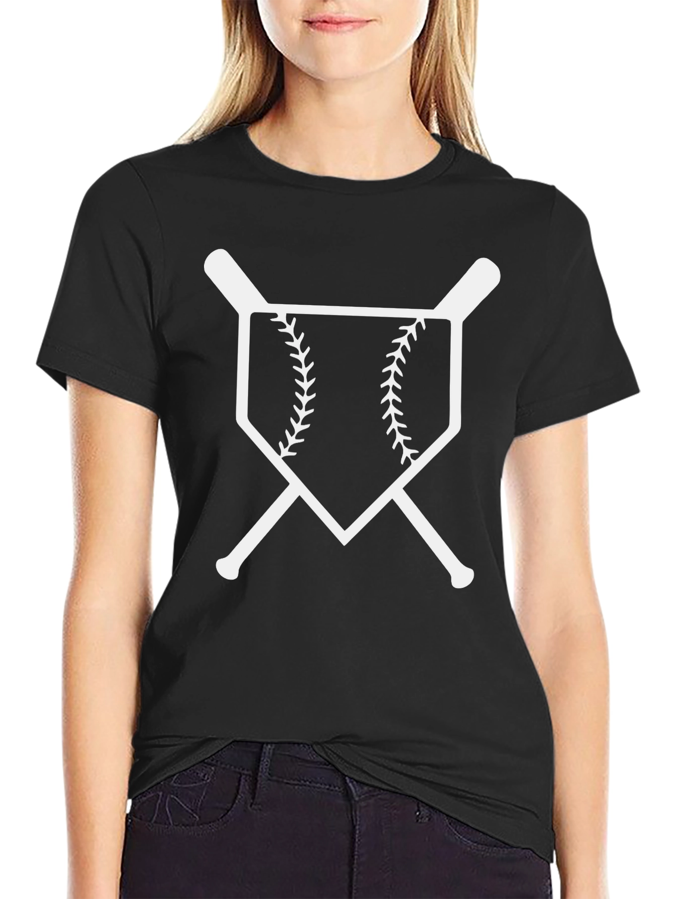 Baseball Bats & Home Plate Graphic T-Shirt