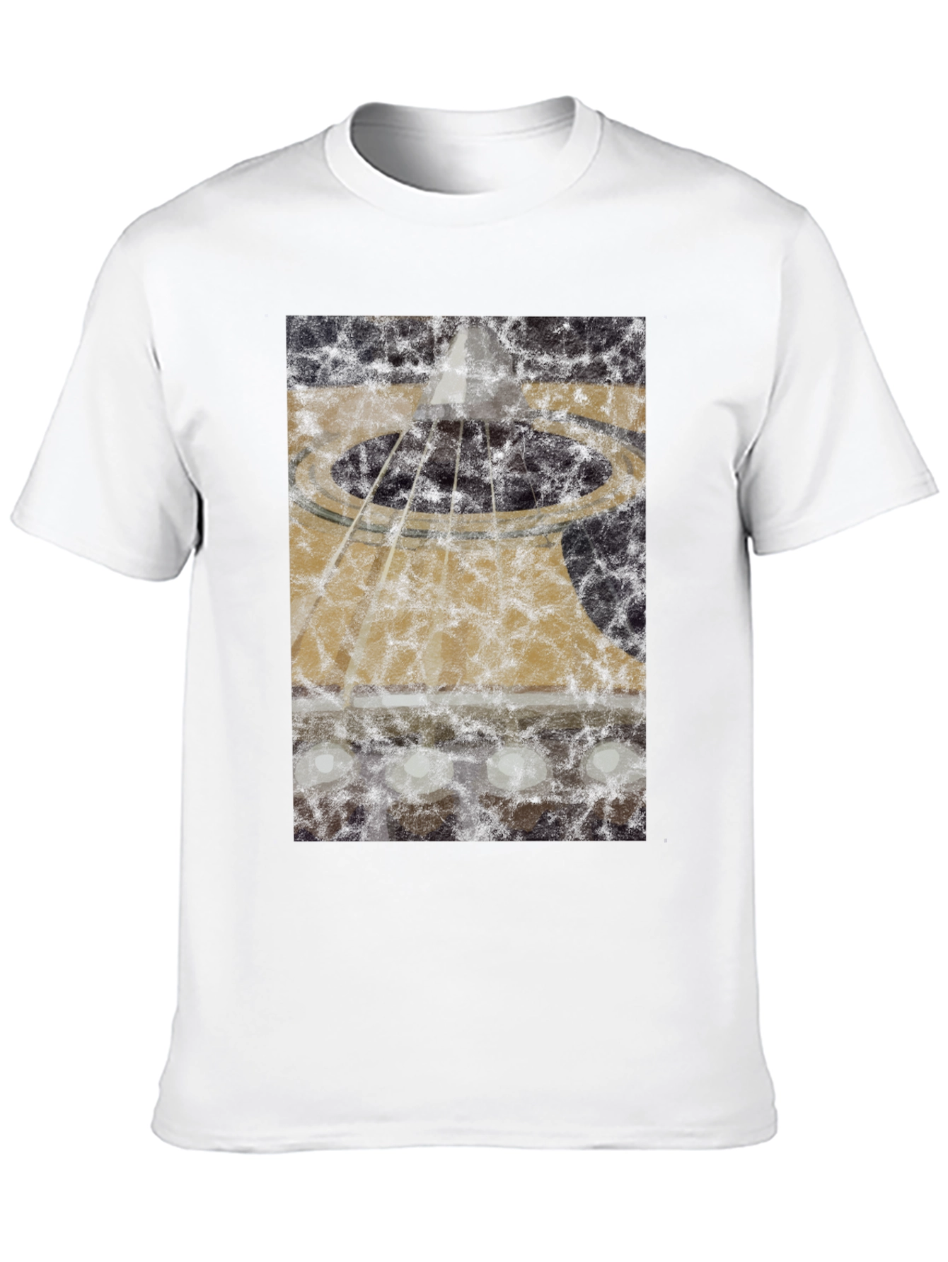 Abstract Acoustic Guitar Graphic T-Shirt