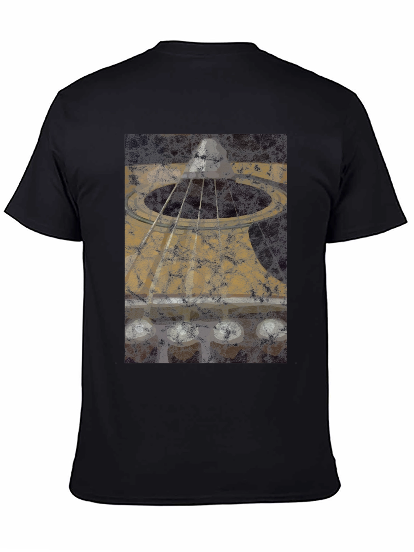 Abstract Acoustic Guitar Graphic T-Shirt