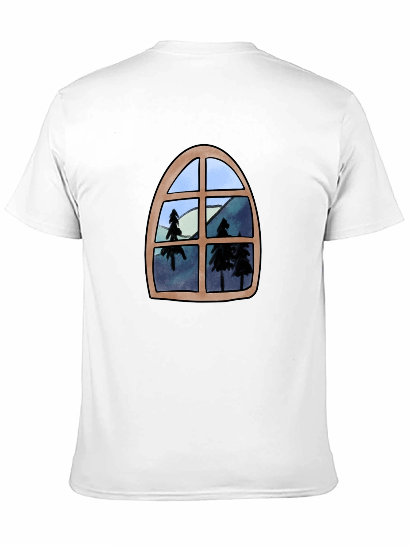 Window View Graphic Tee - Nature Lovers Black T-Shirt