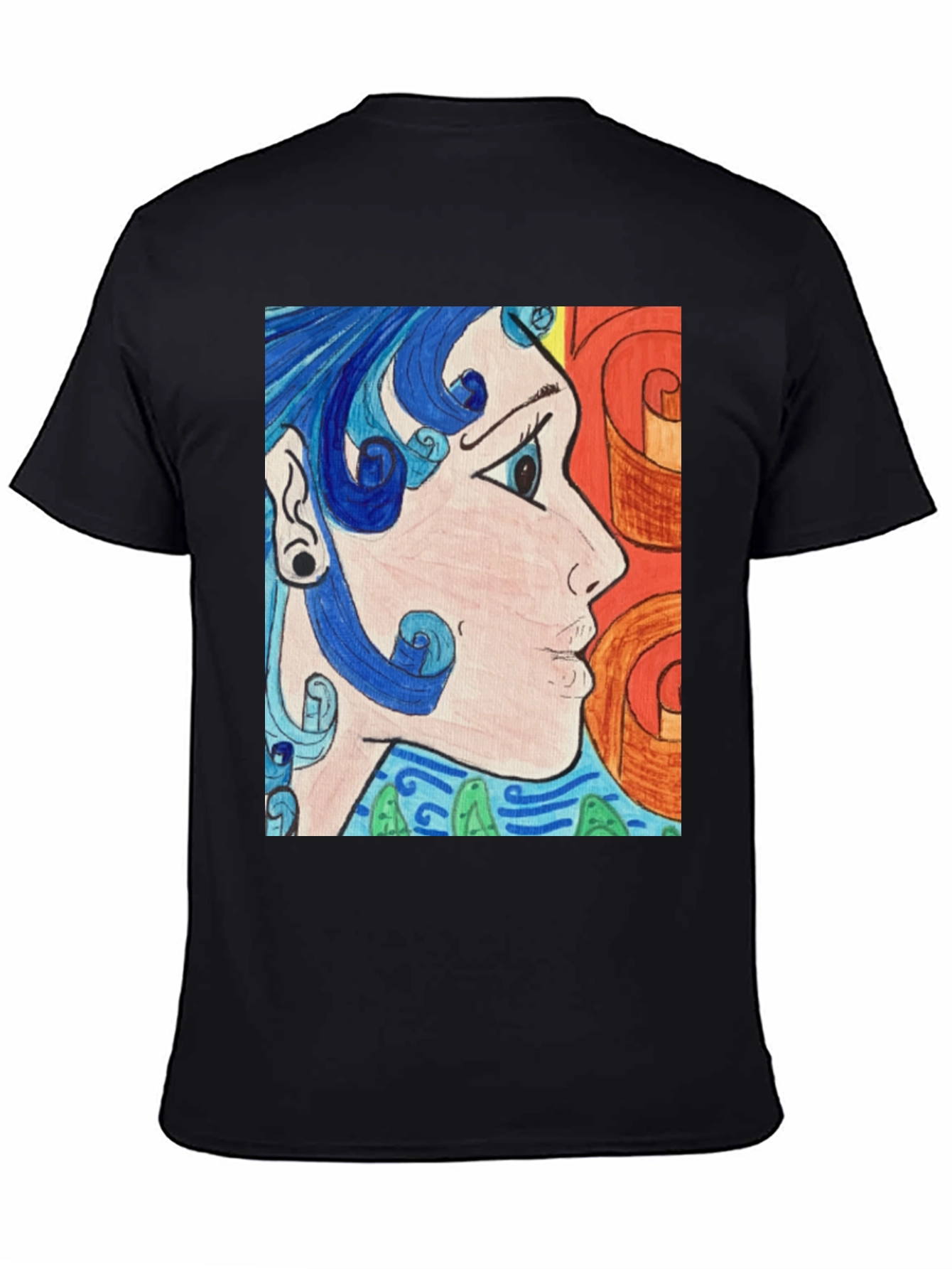 Abstract Art Graphic Tee - Black Unisex Shirt
