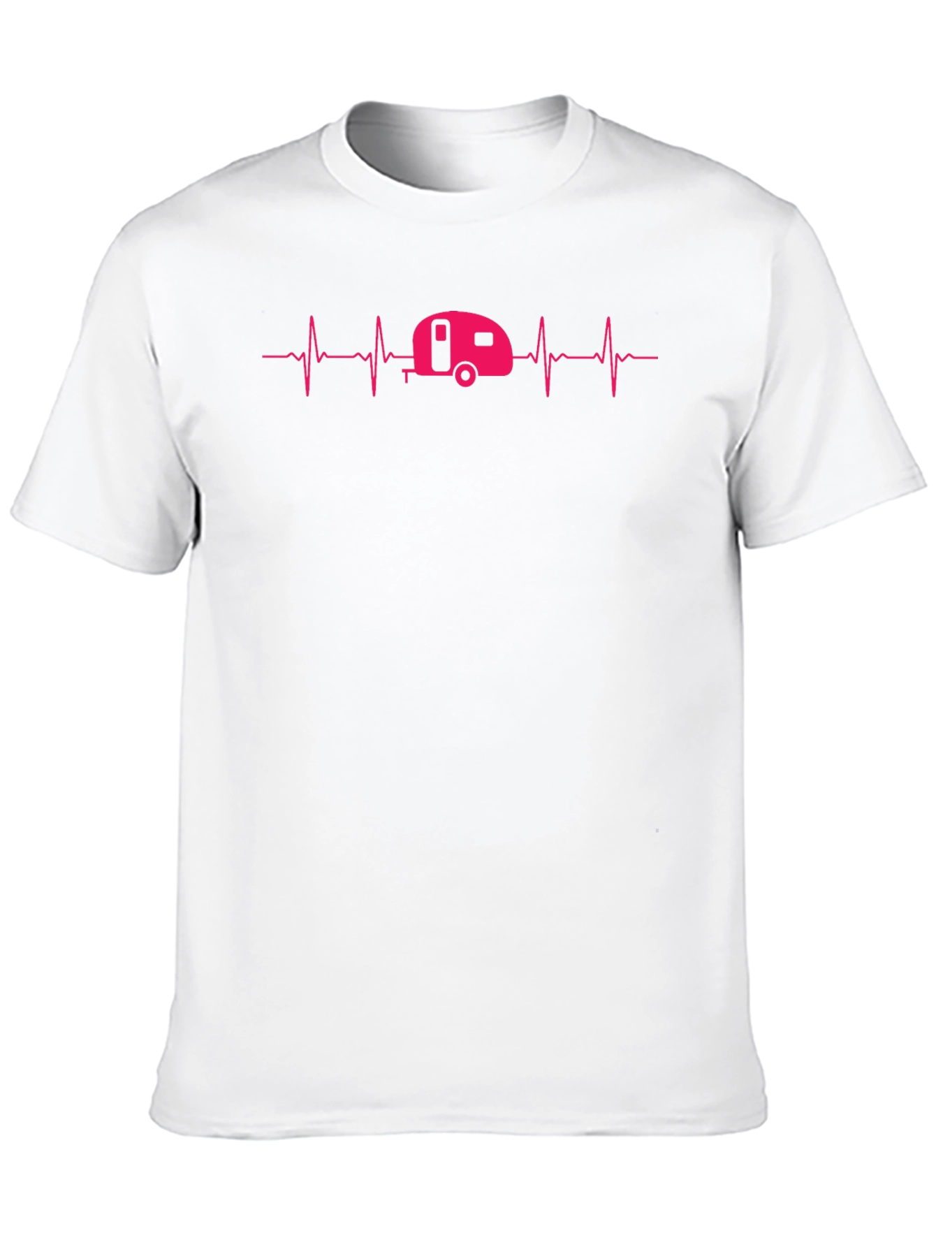Camping Heartbeat Graphic Tee - Caravan Lover