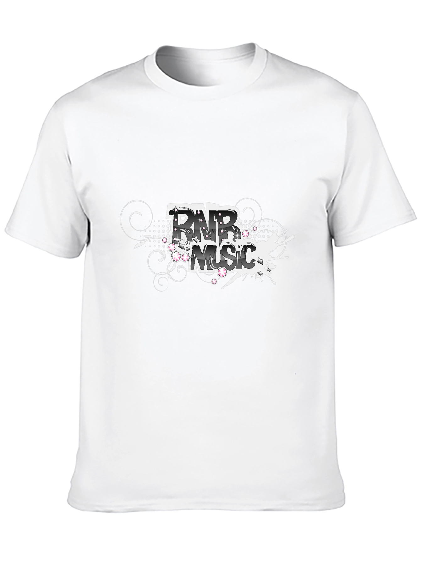 R&B Music Graphic Black T-Shirt