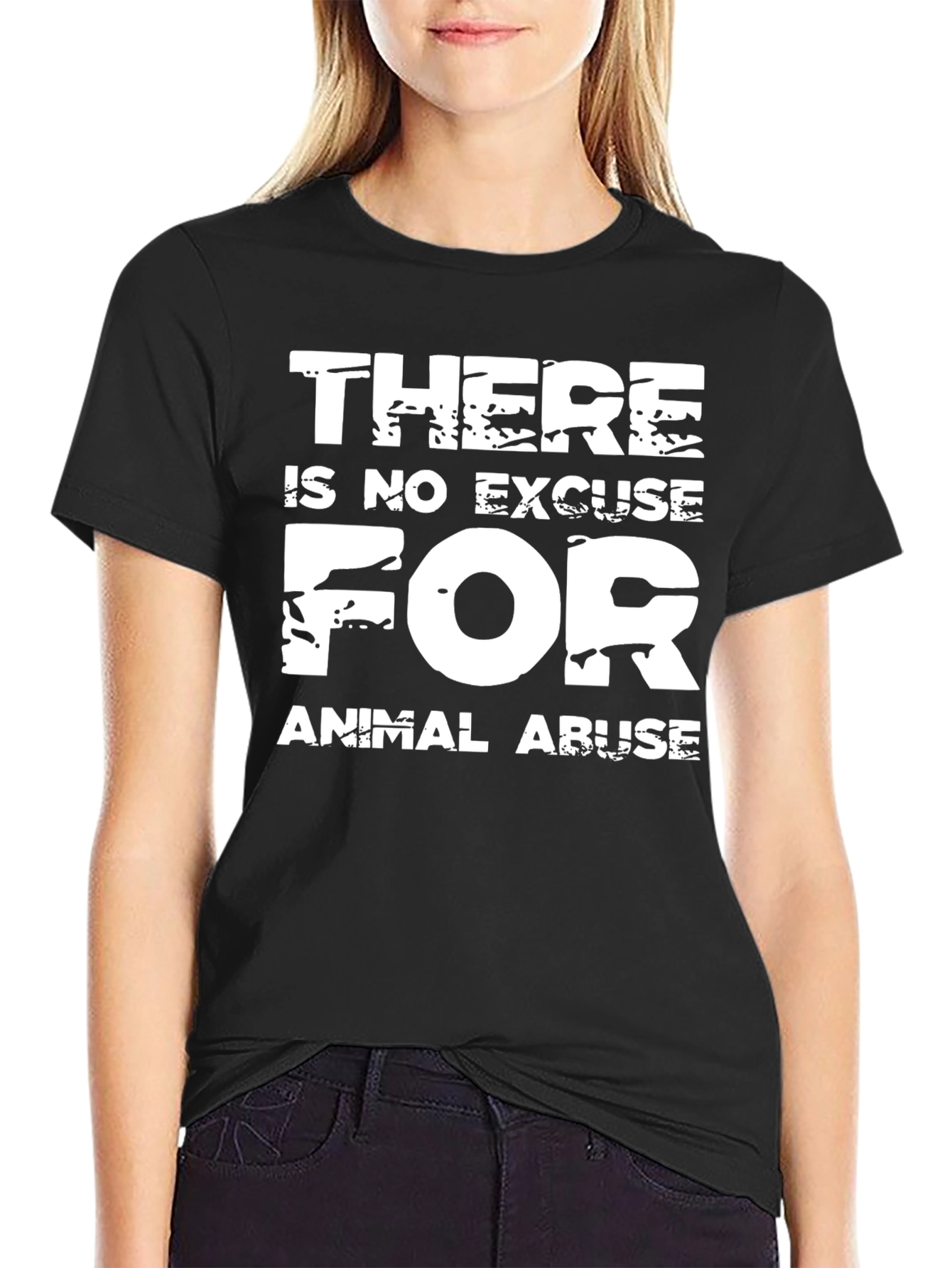 Animal Rights Graphic Tee: No Excuse for Abuse