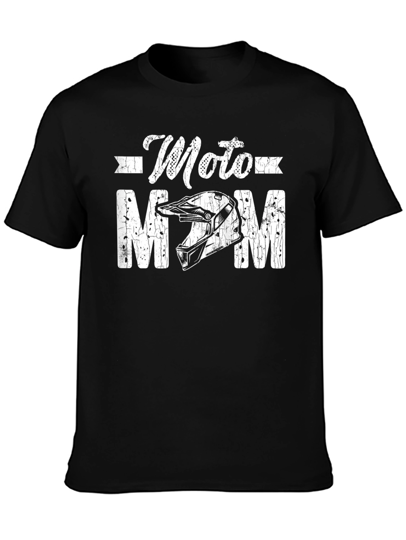 Moto Mom Graphic Tee - Black Cotton Shirt