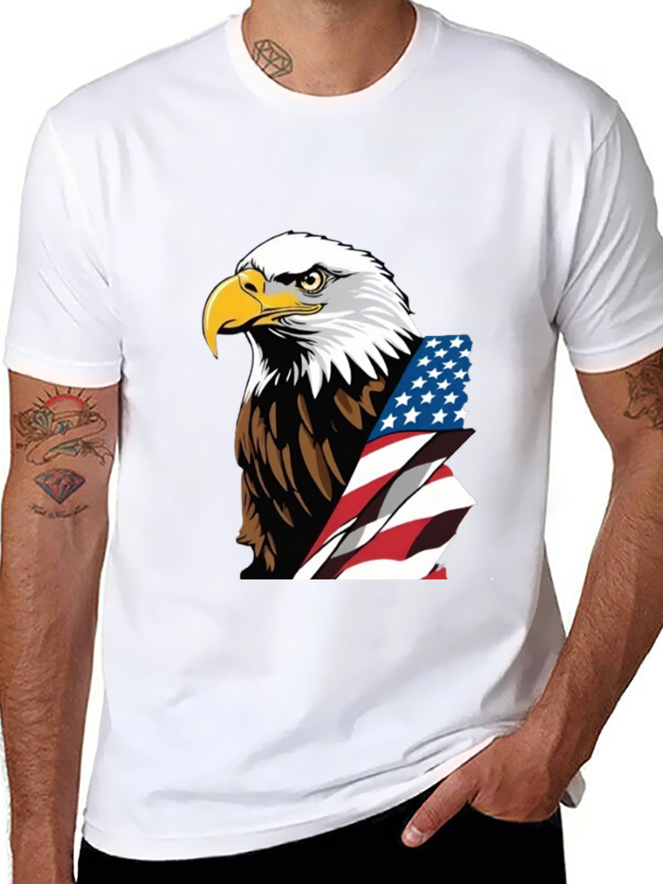 Patriotic Eagle Flag Graphic Tee