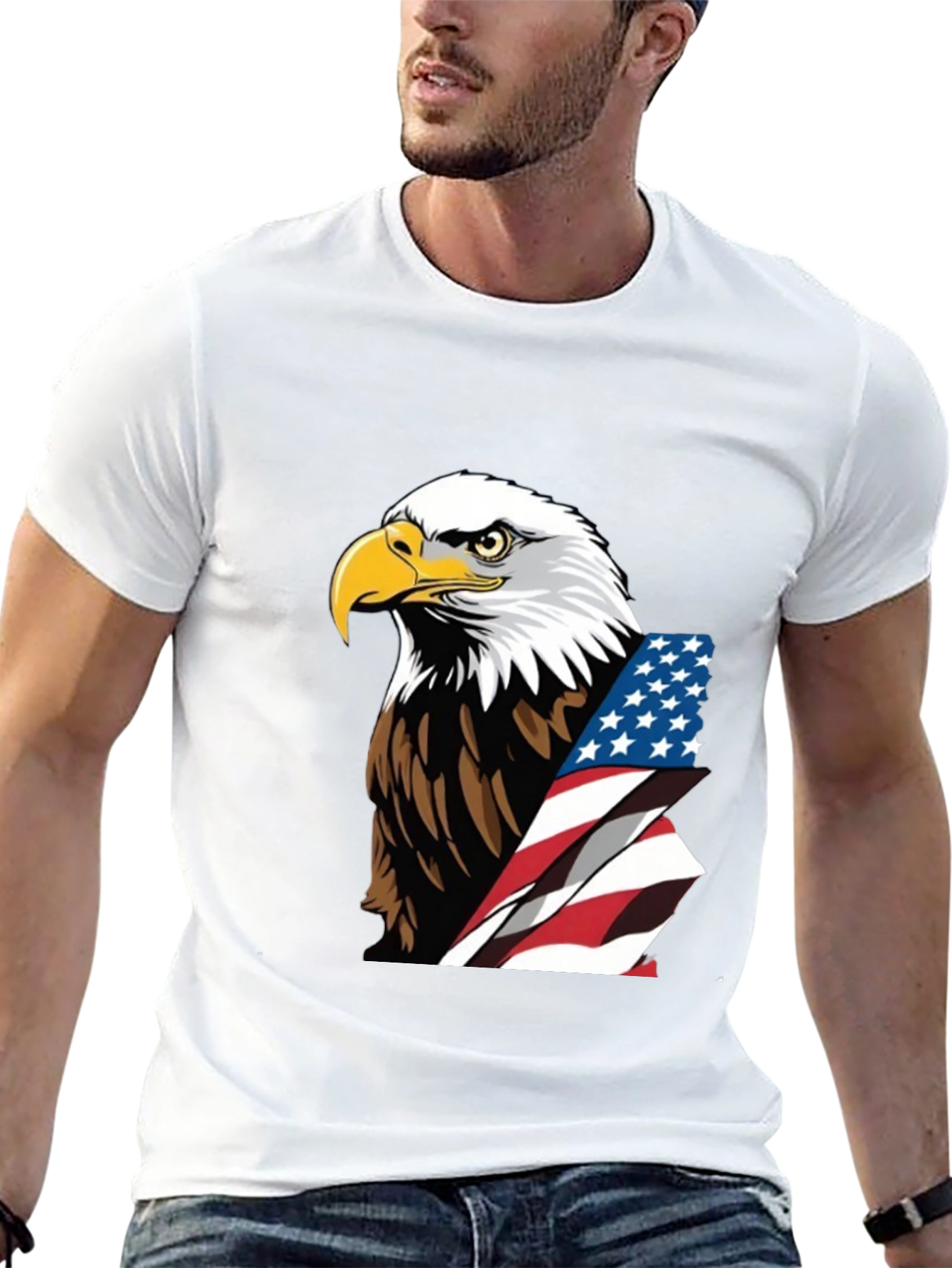 Patriotic Eagle Flag Graphic Tee