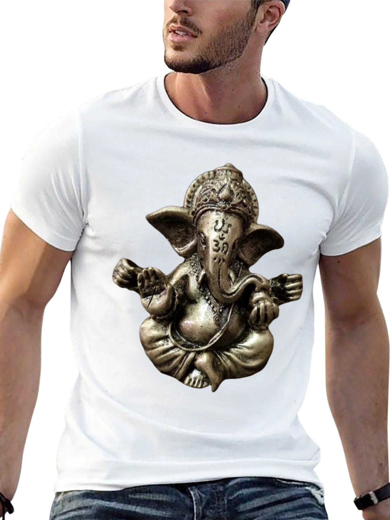 Ganesha Graphic Tee - Spiritual Om Design