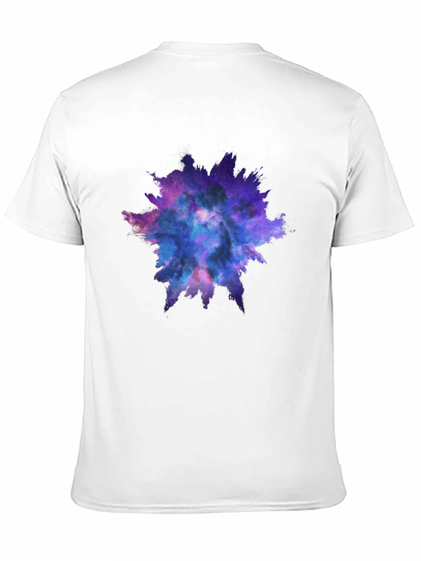 Galaxy Splash Graphic Tee - Black Cotton Casual Shirt