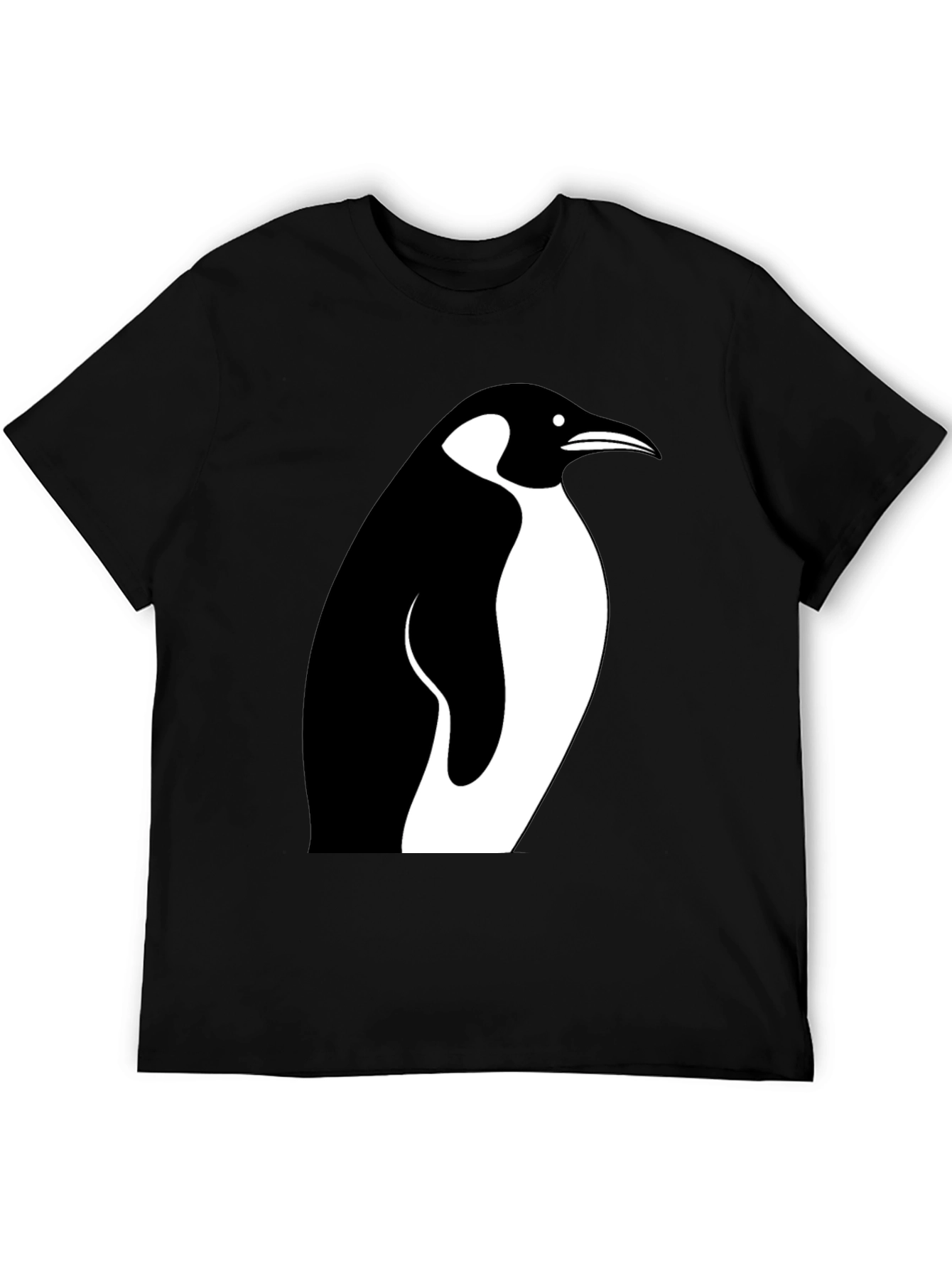 Penguin Graphic Tee - Stylish Black Cotton T-Shirt