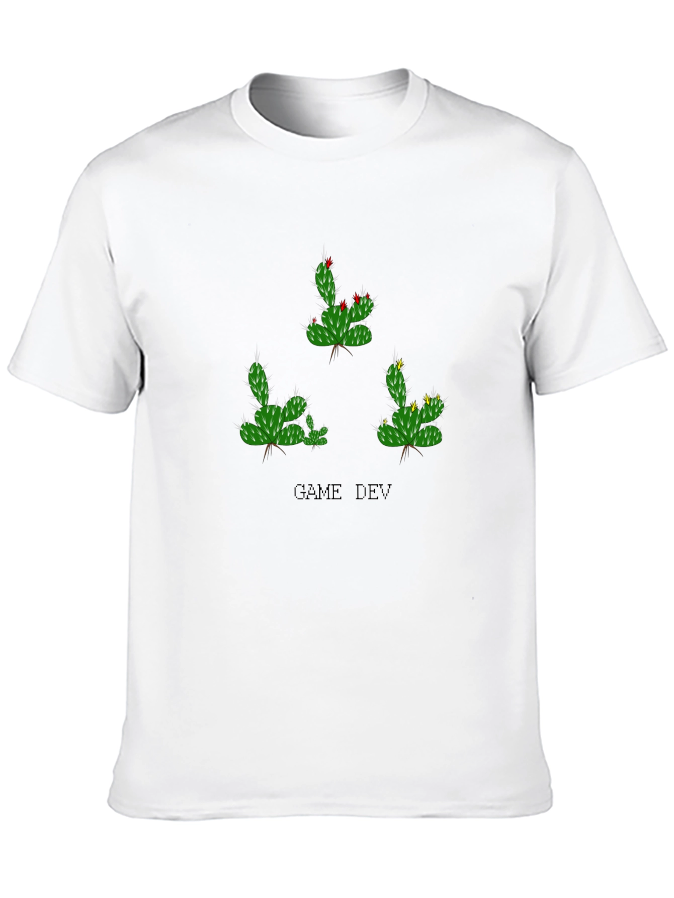 Game Dev Cactus T-Shirt - Black Cotton Tee