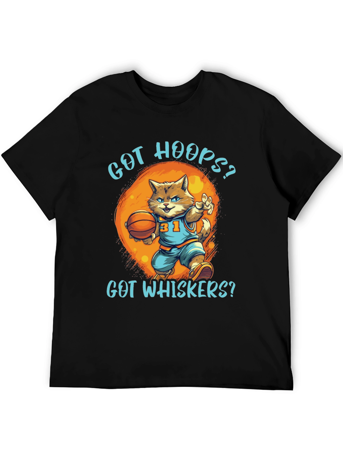 Got Hoops? Cat Basketball Graphic T-Shirt