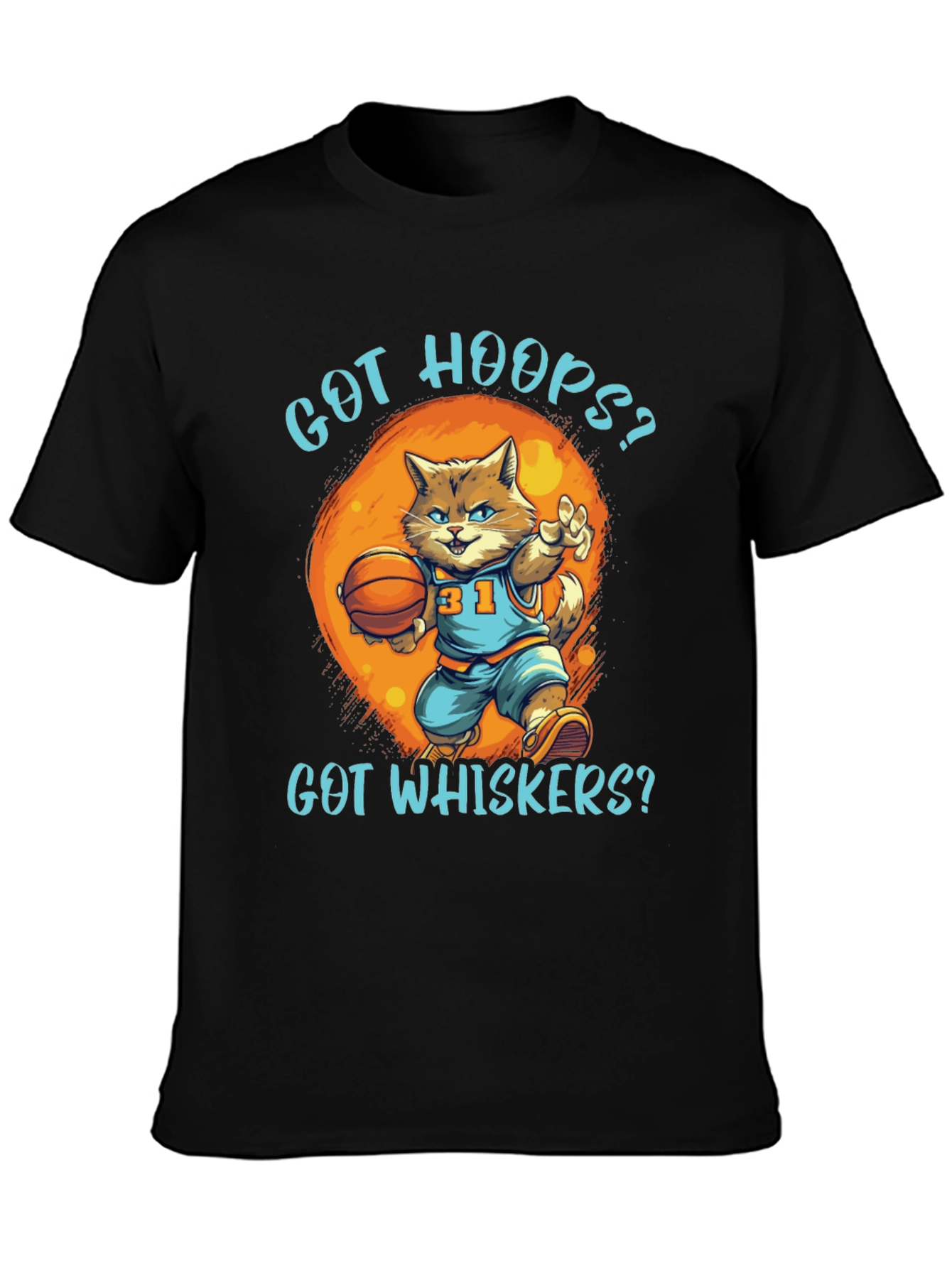 Got Hoops? Cat Basketball Graphic T-Shirt