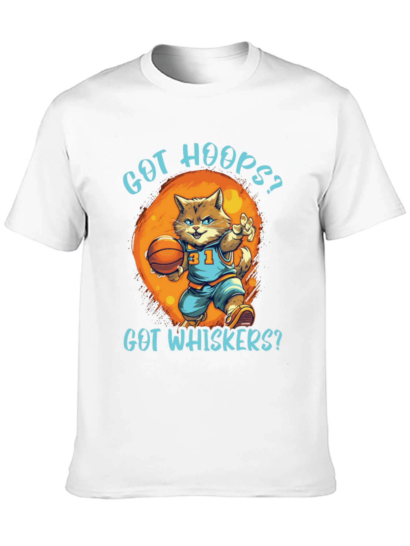 Got Hoops? Cat Basketball Graphic T-Shirt