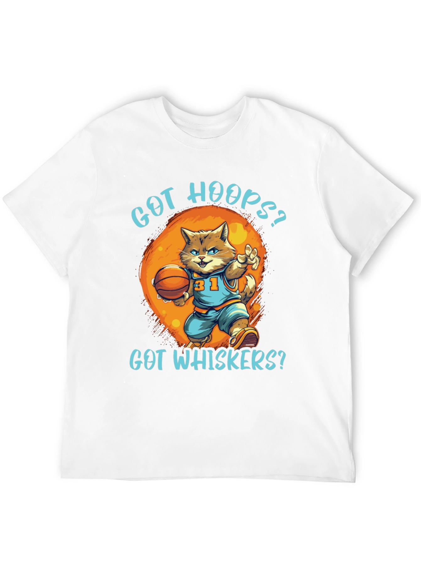 Got Hoops? Cat Basketball Graphic T-Shirt