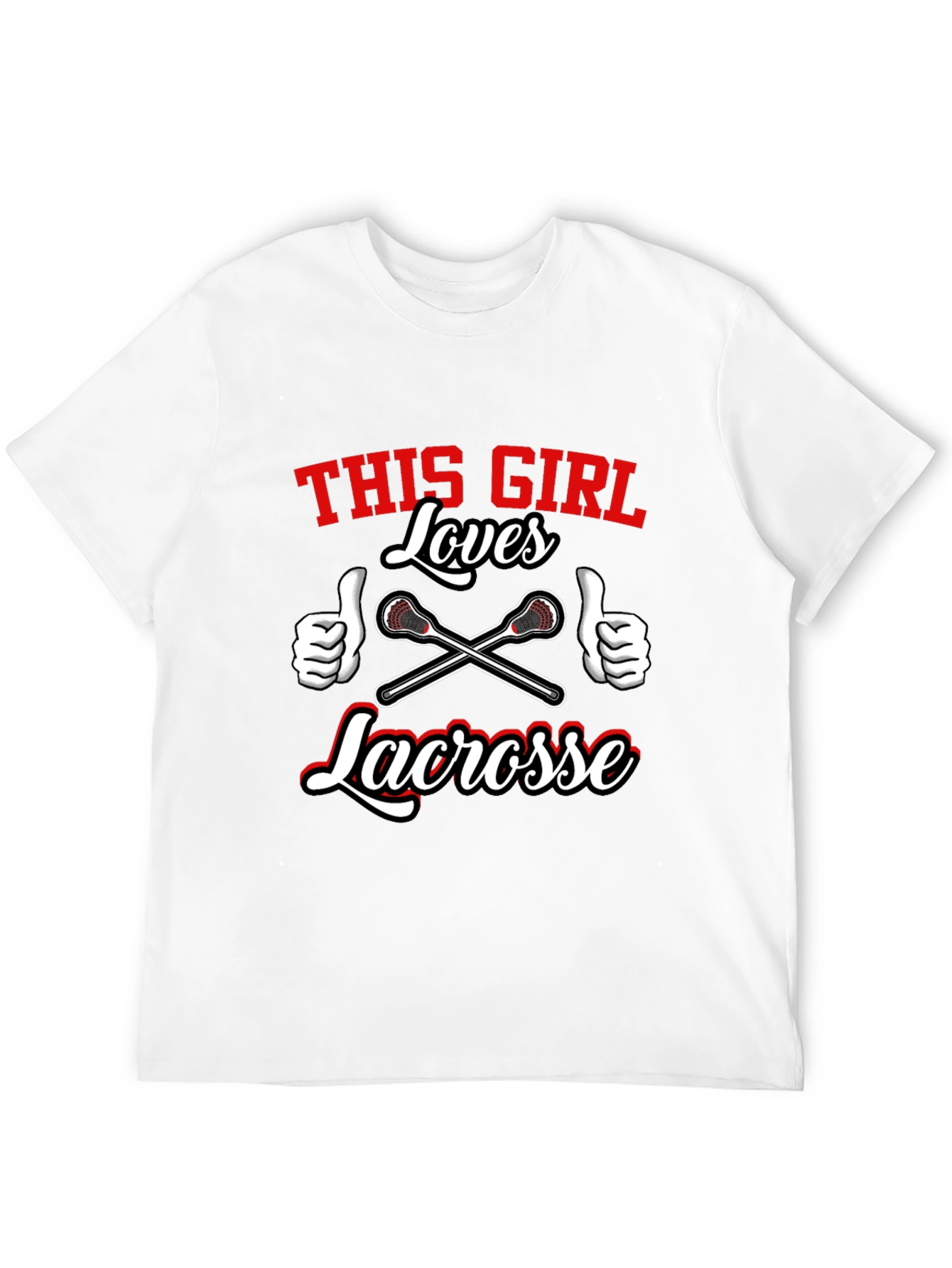 This Girl Loves Lacrosse Black T-Shirt