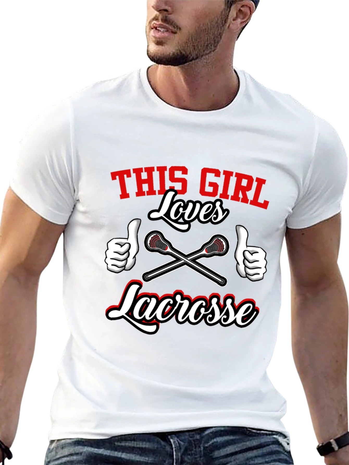 This Girl Loves Lacrosse Black T-Shirt