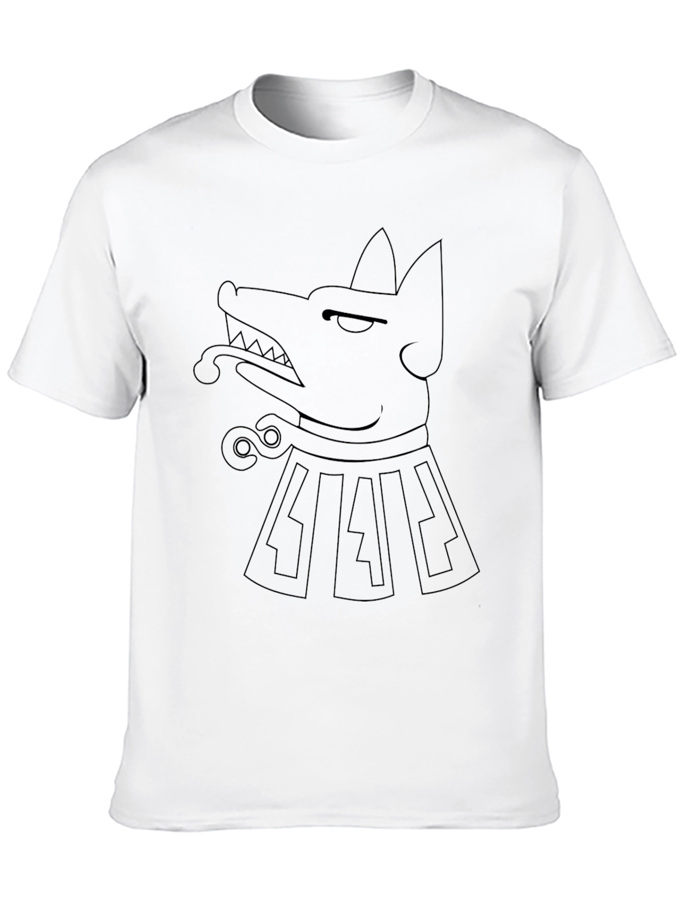 Aztec Dog Graphic Tee - Black