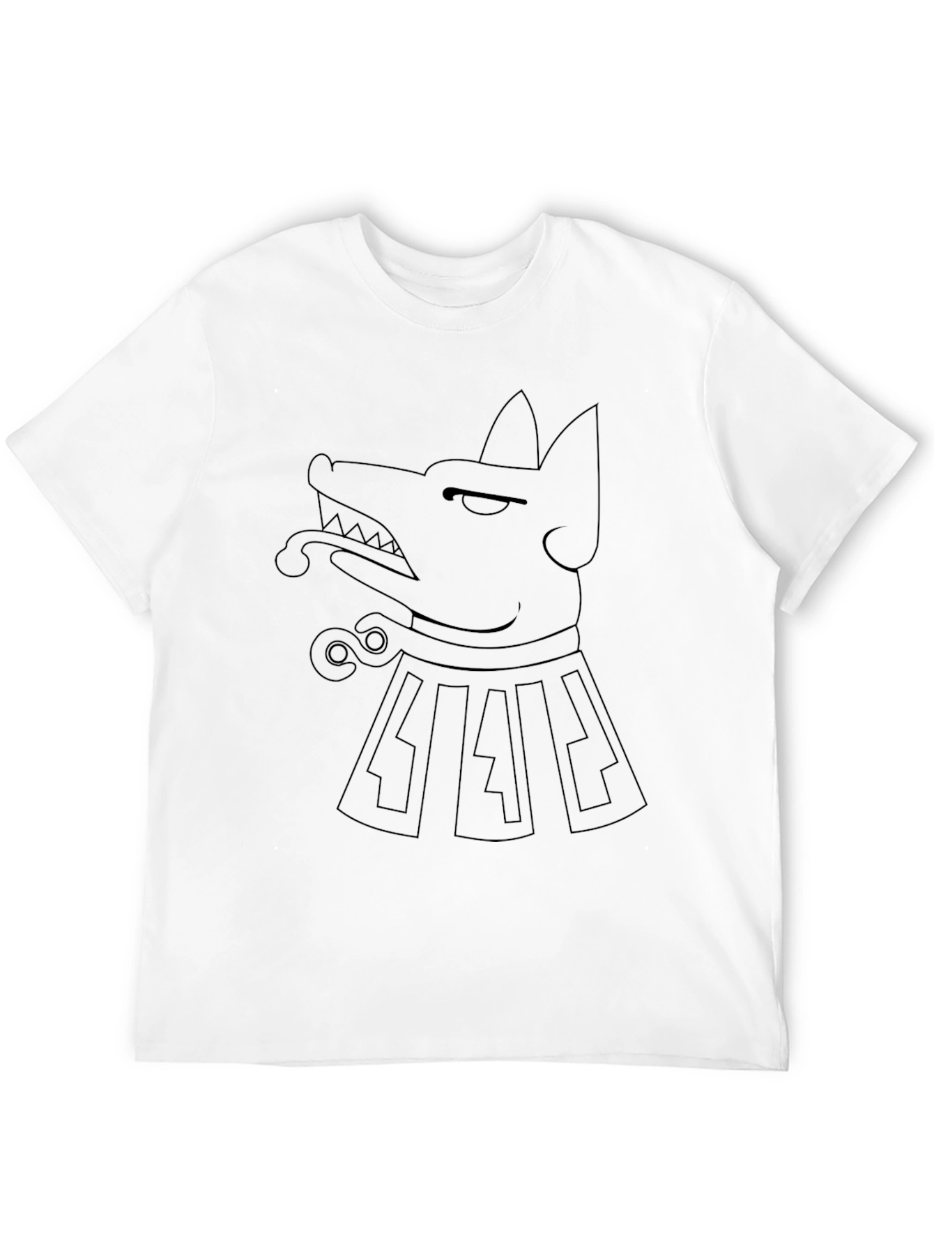 Aztec Dog Graphic Tee - Black