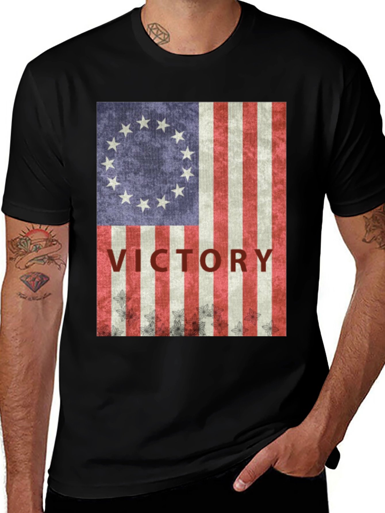 Victory Flag T-Shirt: Patriotic Americana Style