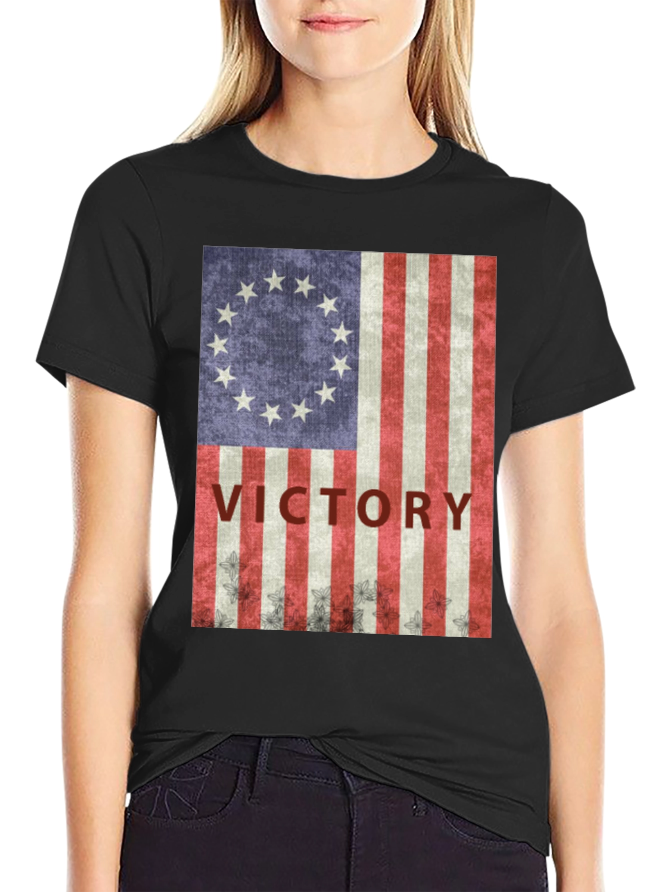 Victory Flag T-Shirt: Patriotic Americana Style