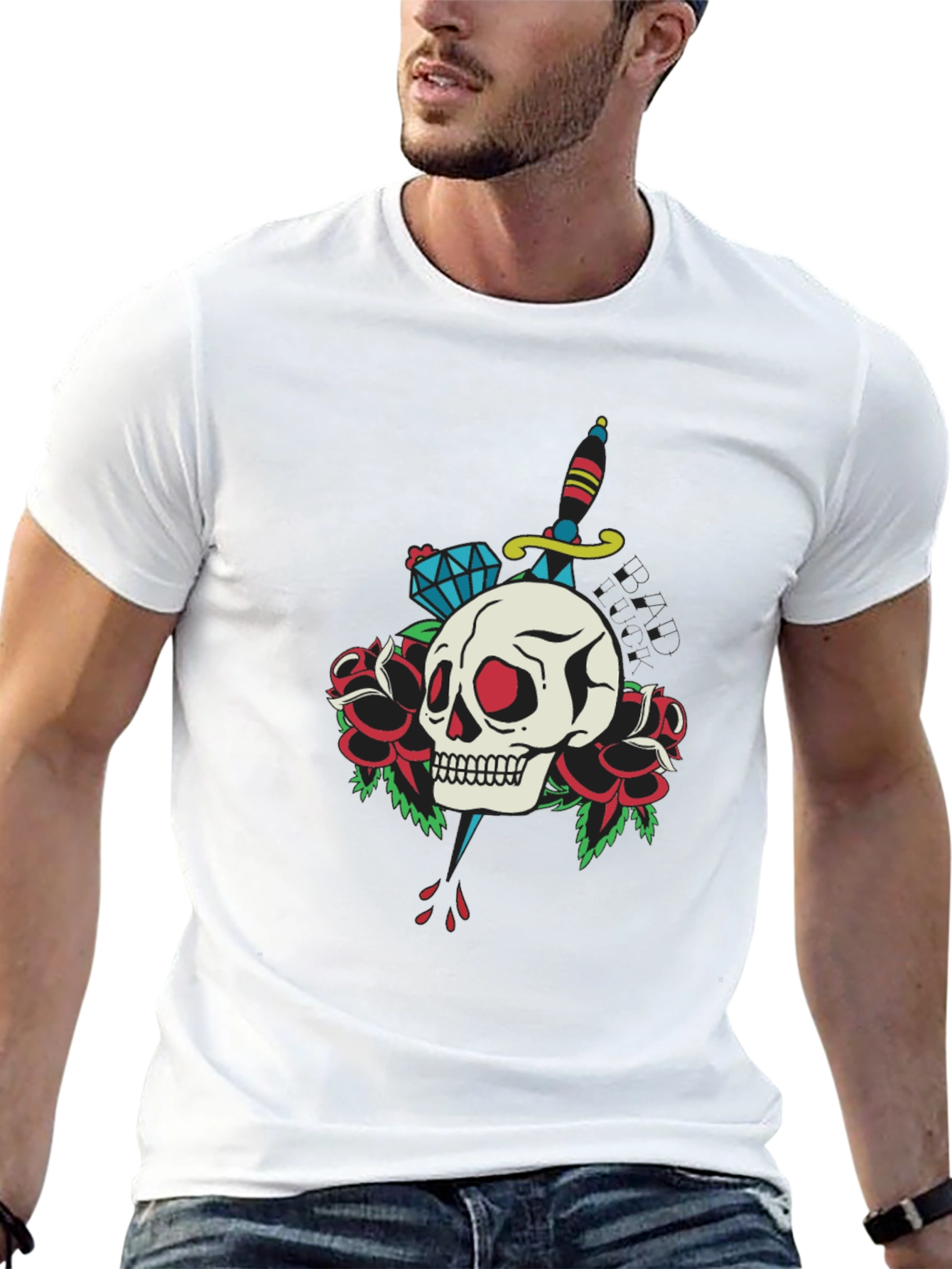 Skull & Dagger Graphic Tee - Edgy Design