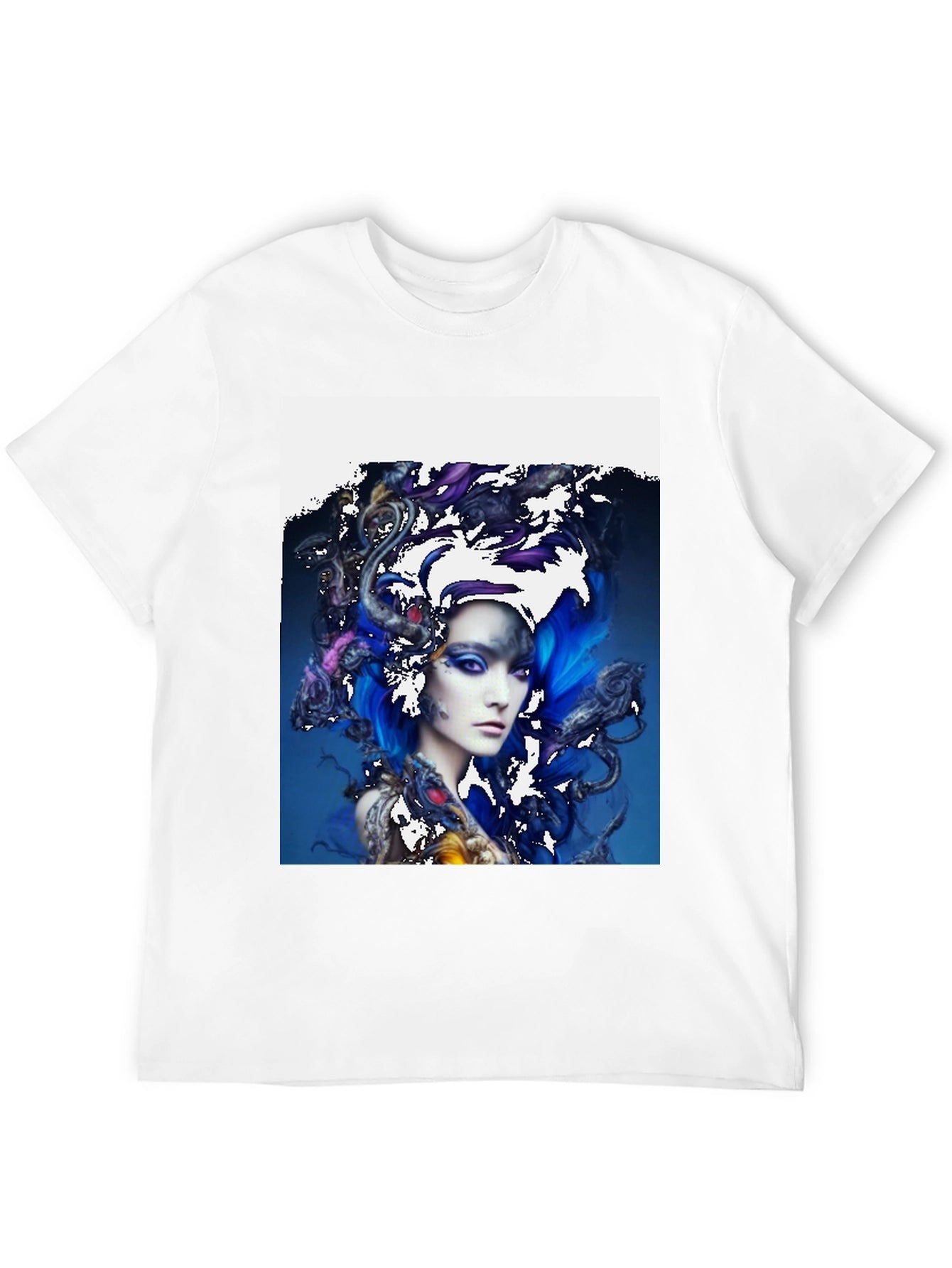 Artistic Woman Graphic T-Shirt - Unique Design Tee