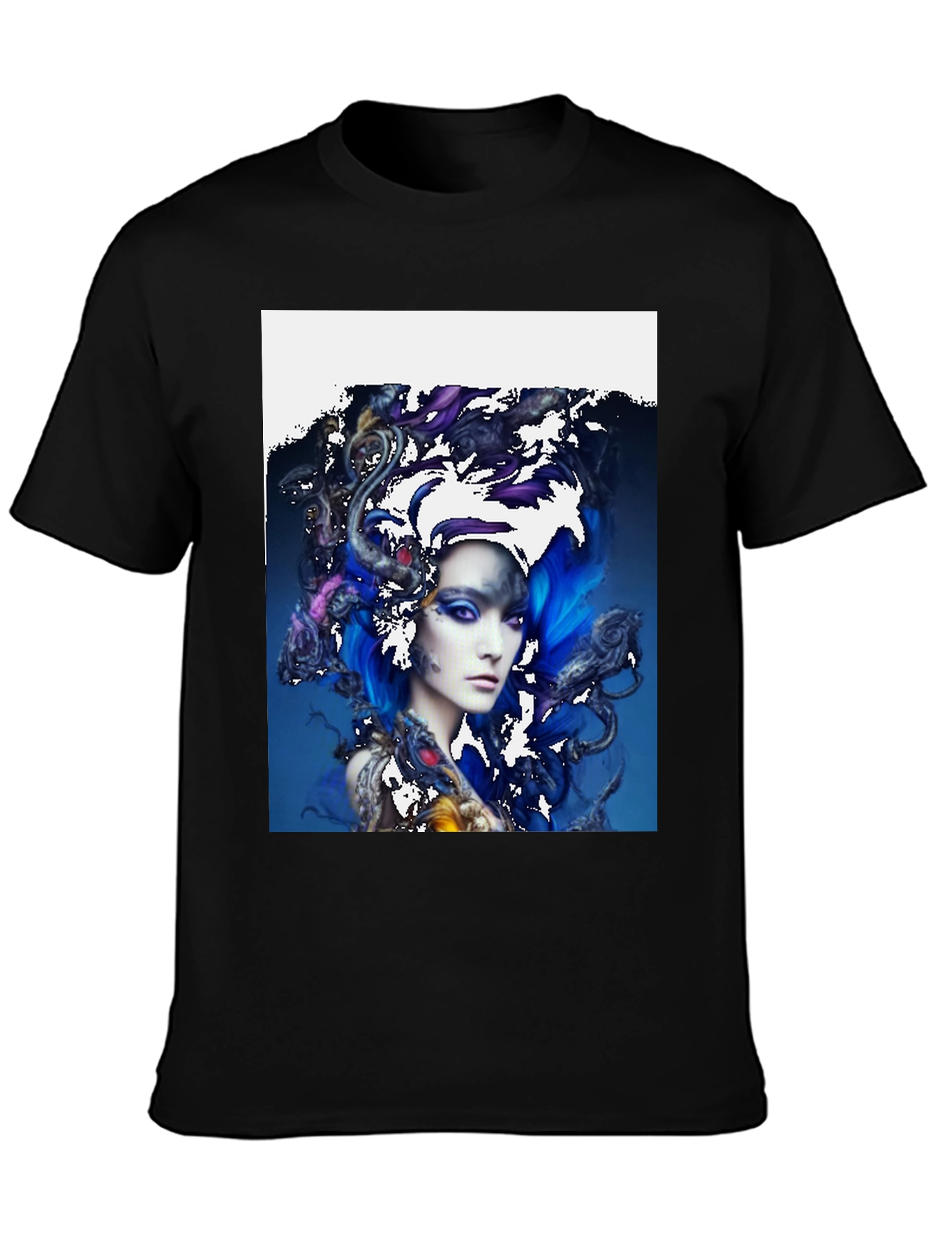 Artistic Woman Graphic T-Shirt - Unique Design Tee