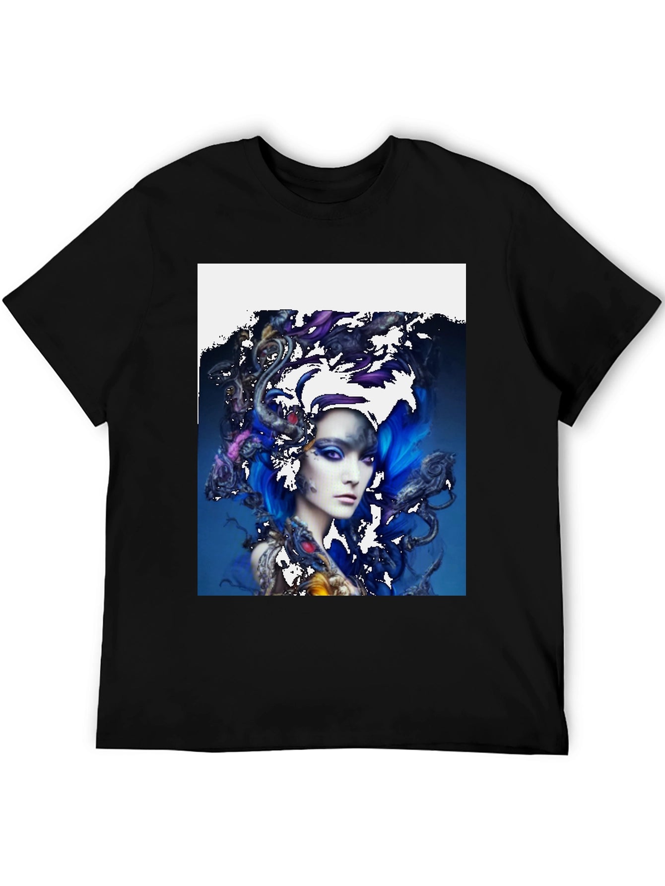 Artistic Woman Graphic T-Shirt - Unique Design Tee