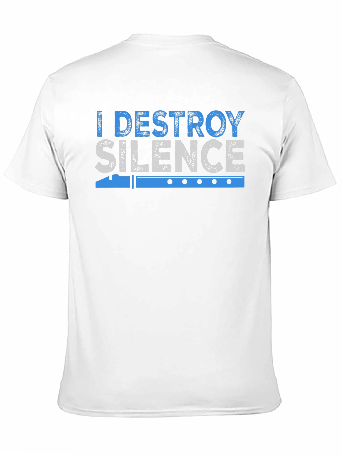 I Destroy Silence Flute Player T-Shirt