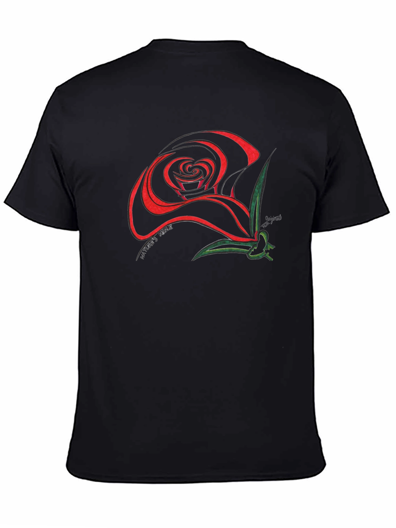 Abstract Rose Graphic T-Shirt - Unisex Cotton Tee