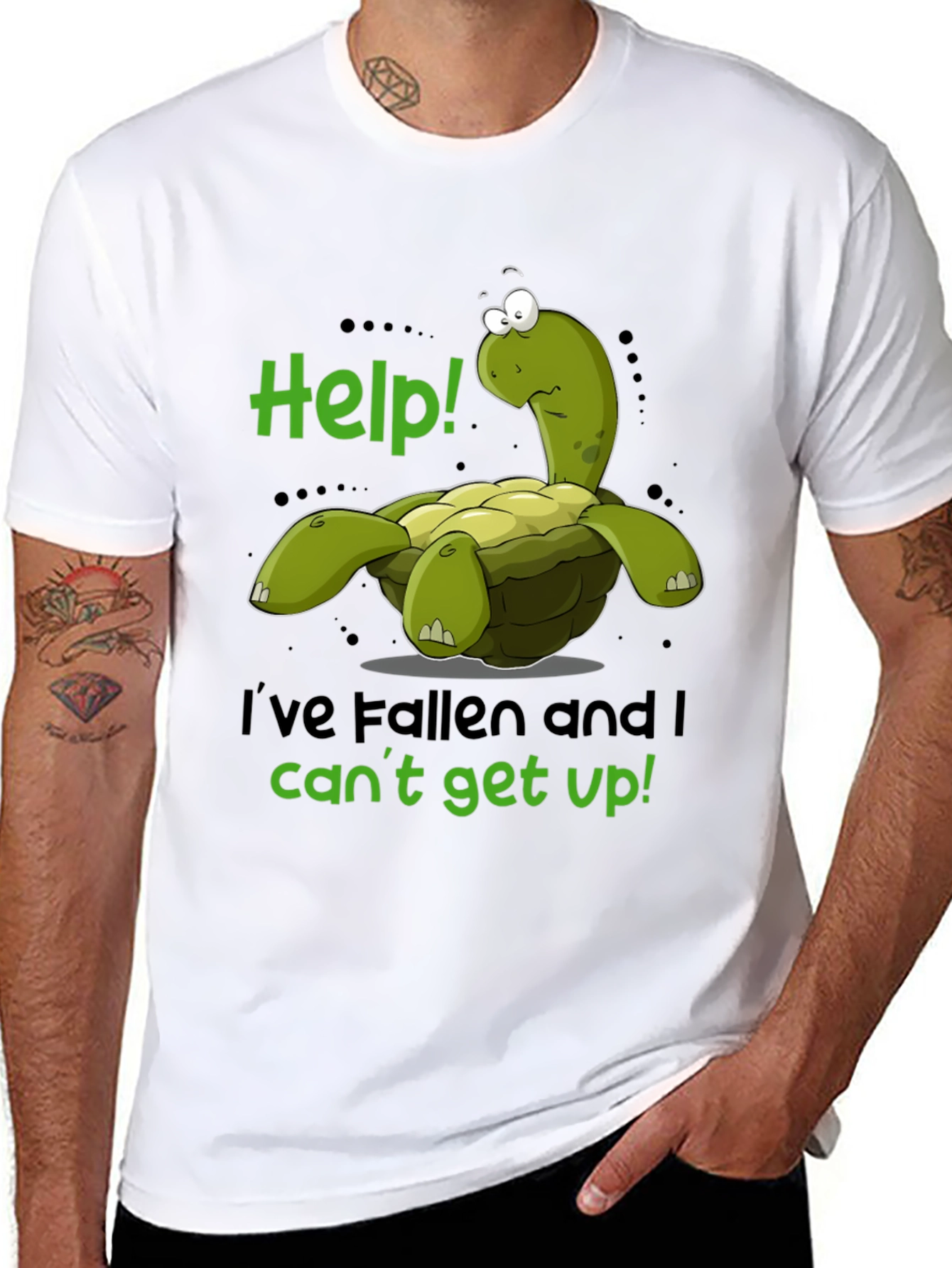 Funny Turtle T-Shirt - Help Ive Fallen!