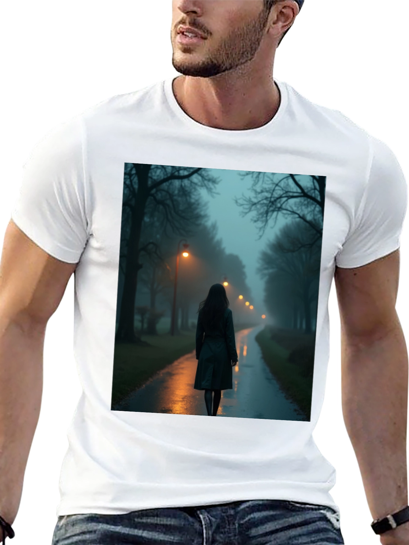 Mystic Walk T-Shirt - Dark & Atmospheric Design