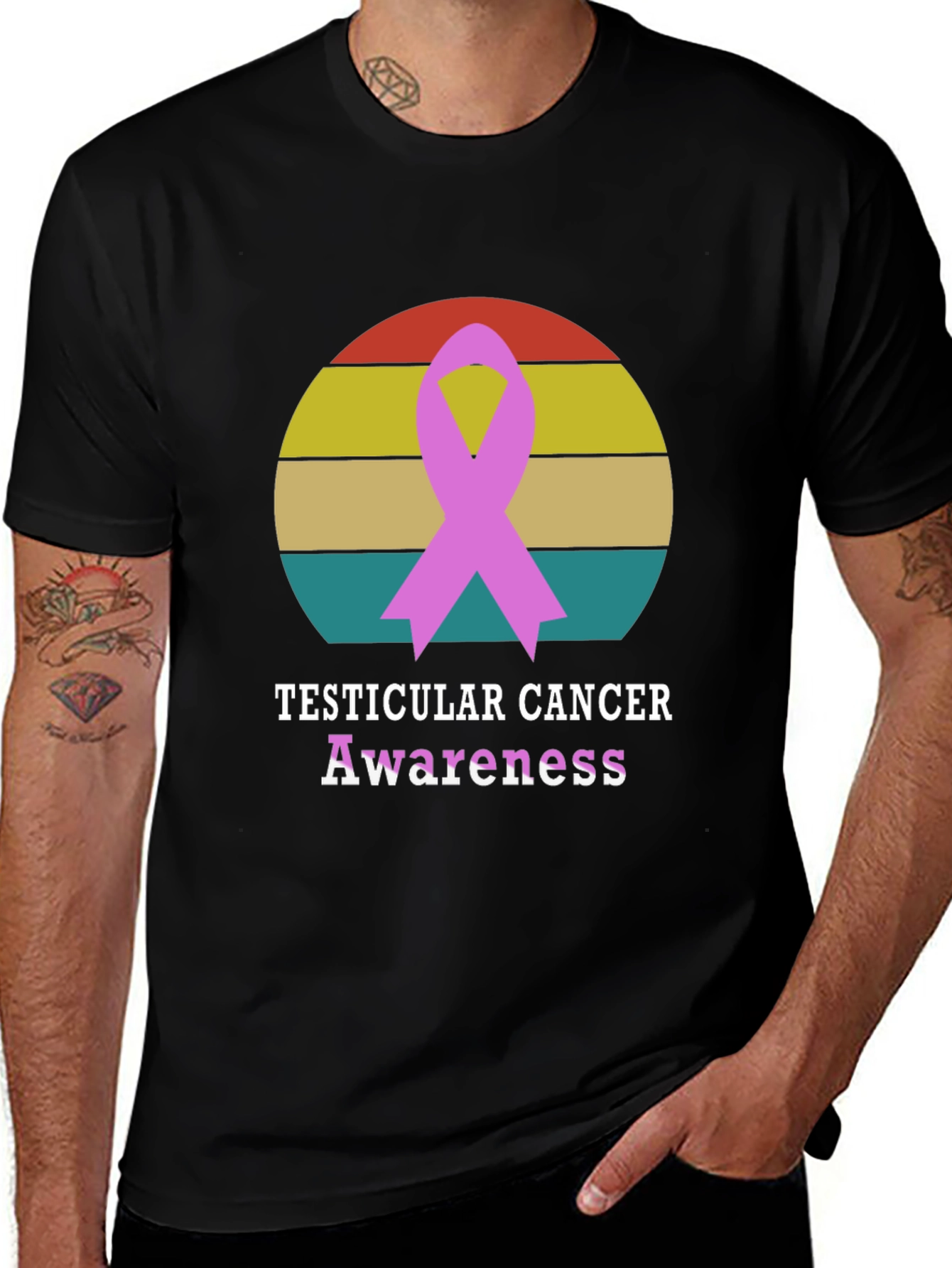 Testicular Cancer Awareness Ribbon T-Shirt