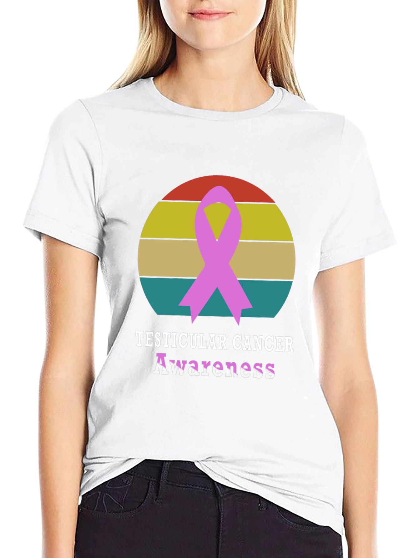 Testicular Cancer Awareness Ribbon T-Shirt
