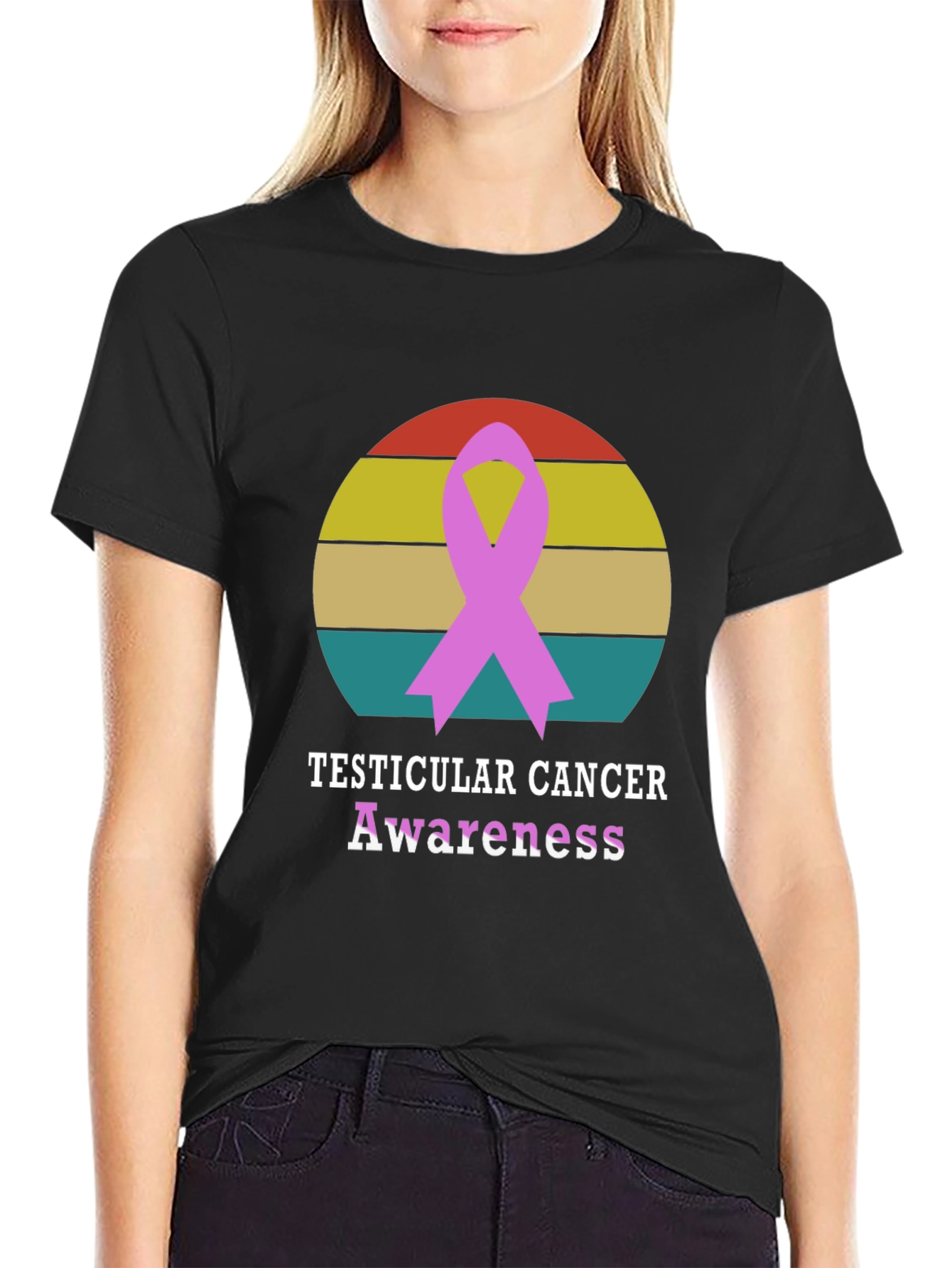 Testicular Cancer Awareness Ribbon T-Shirt