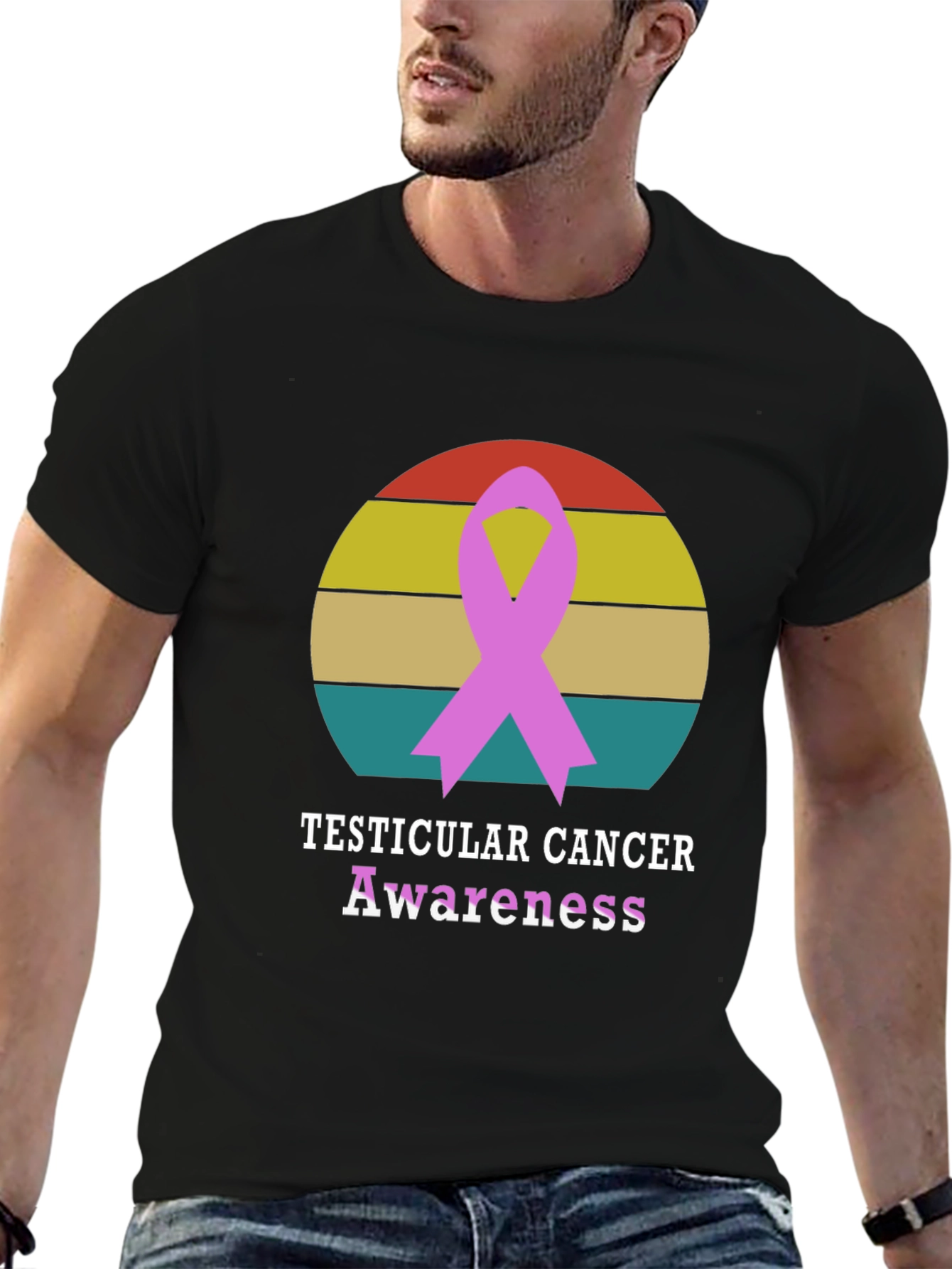 Testicular Cancer Awareness Ribbon T-Shirt