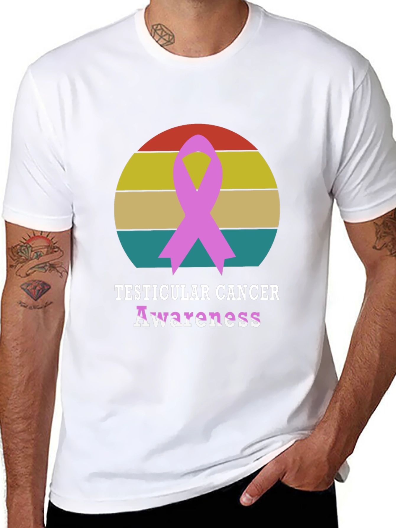 Testicular Cancer Awareness Ribbon T-Shirt