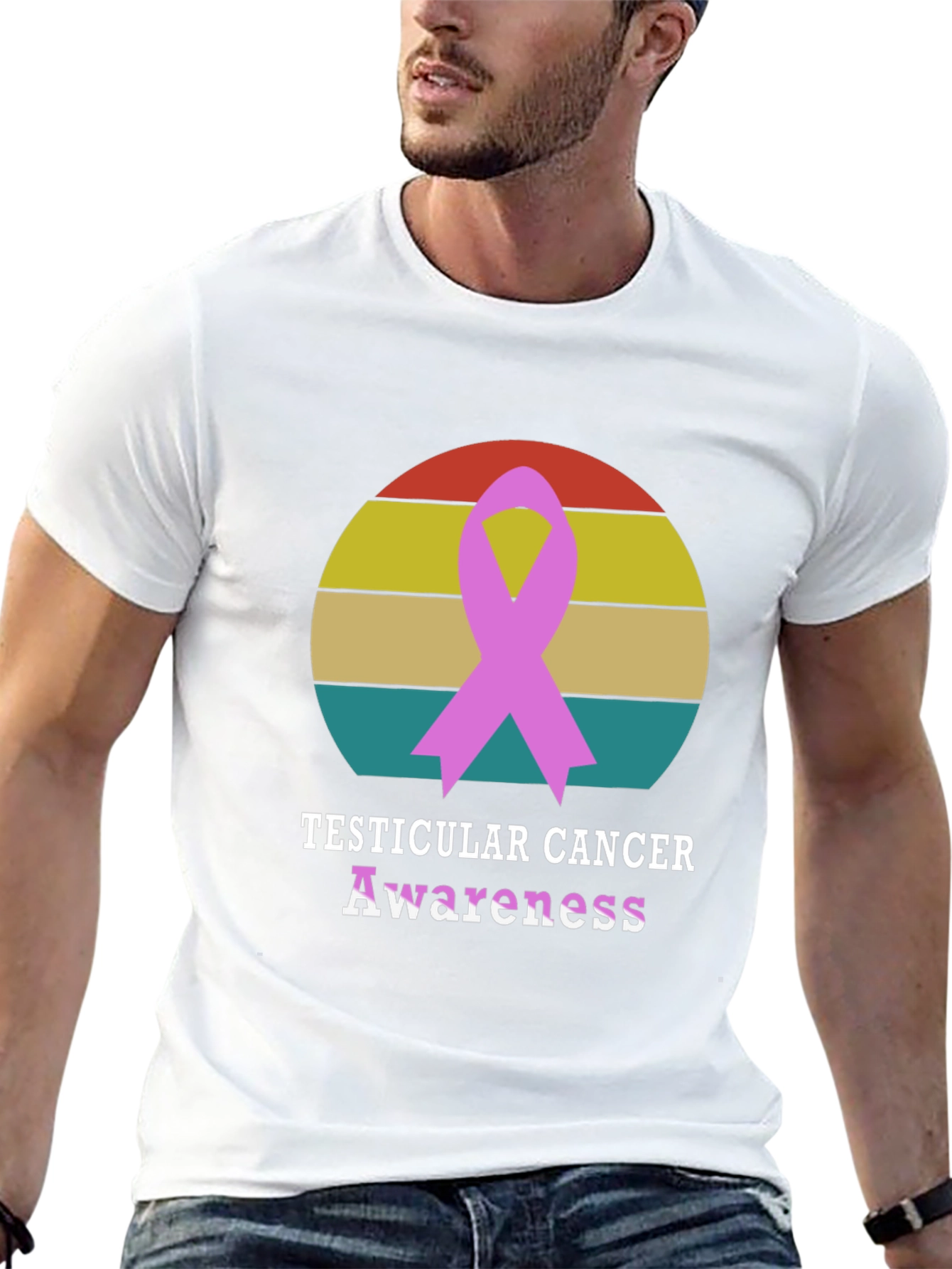 Testicular Cancer Awareness Ribbon T-Shirt