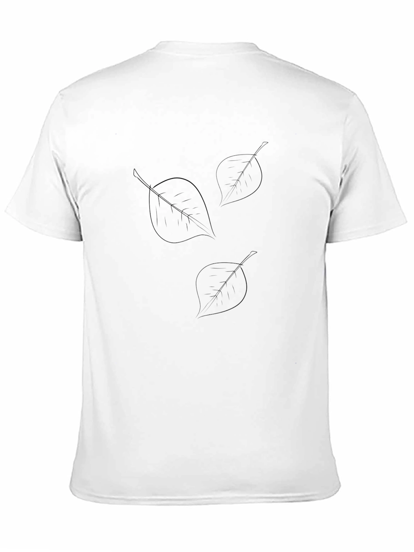 Leaf Outline Black T-Shirt