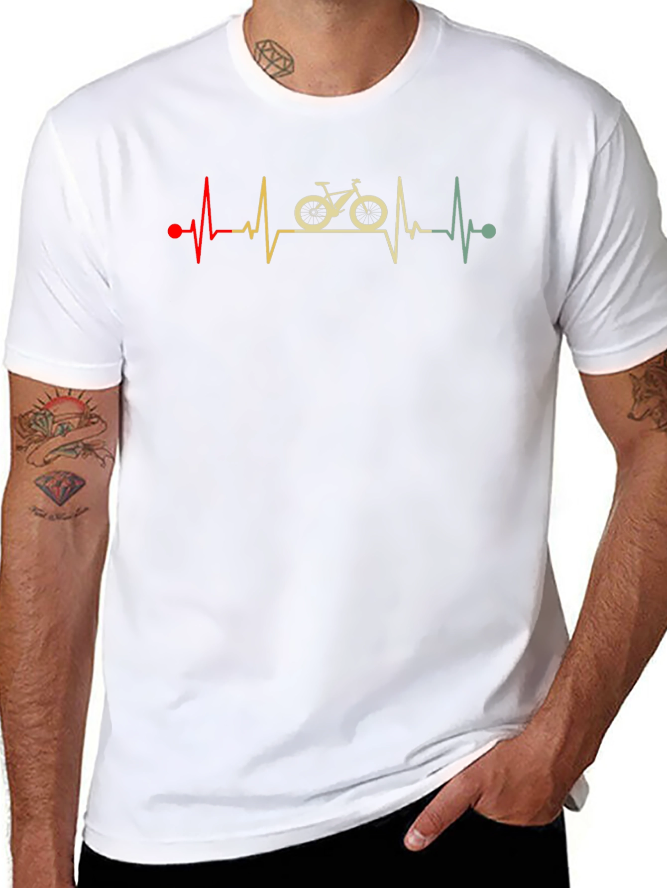 Cycling Heartbeat T-Shirt: Ride Your Passion