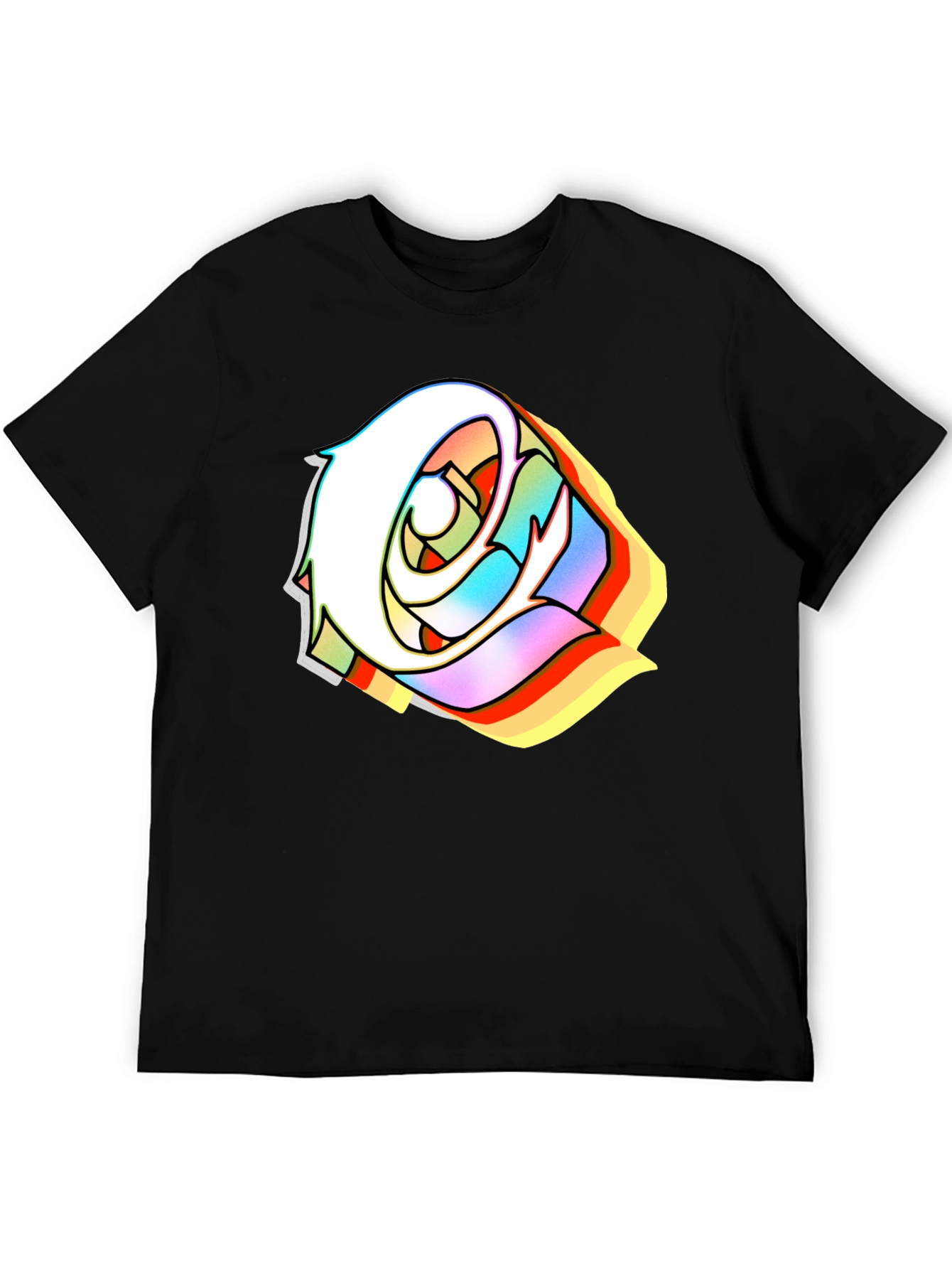 Edgy Rose Black T-Shirt - Stylish Urban Streetwear
