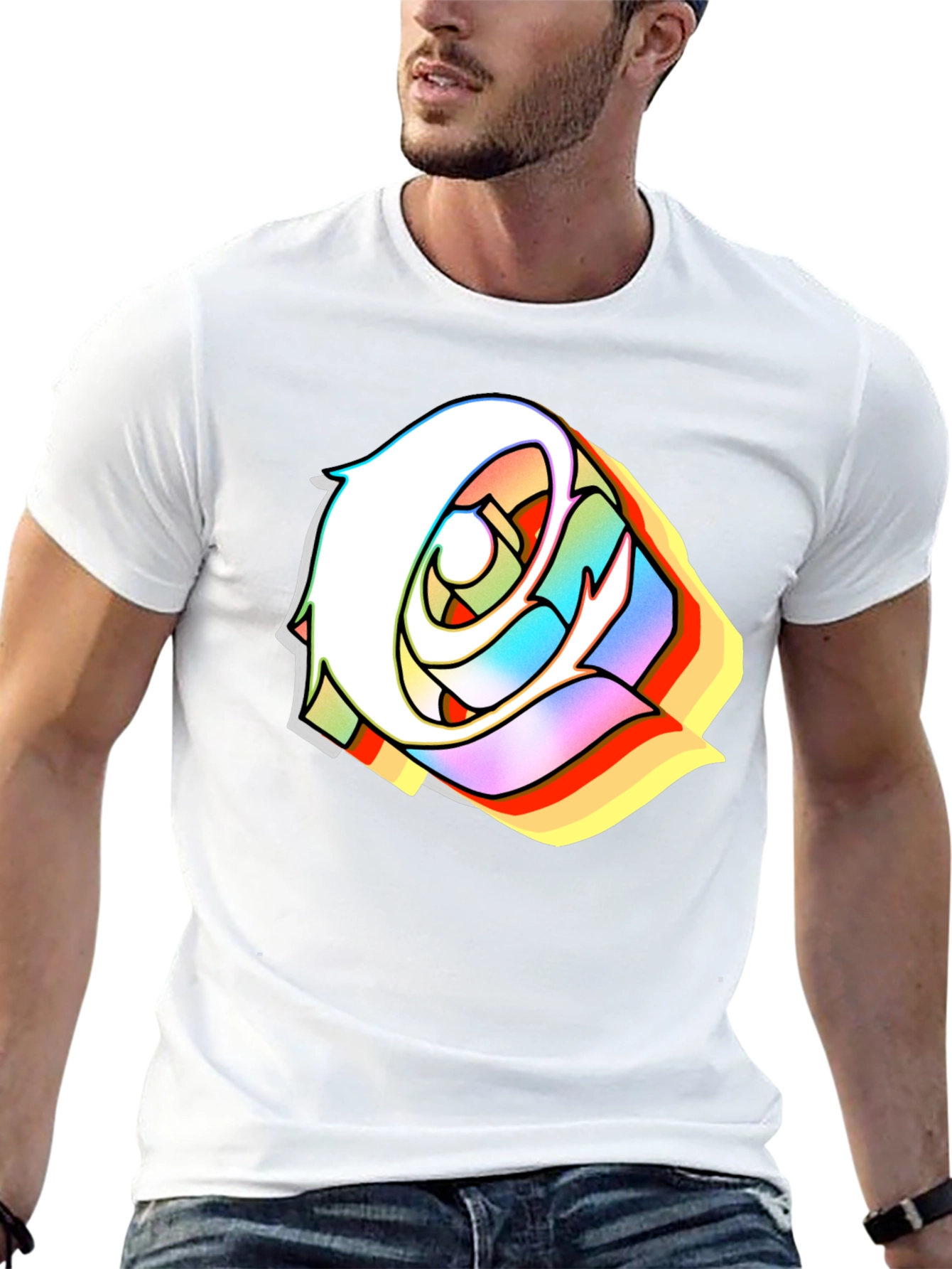 Edgy Rose Black T-Shirt - Stylish Urban Streetwear