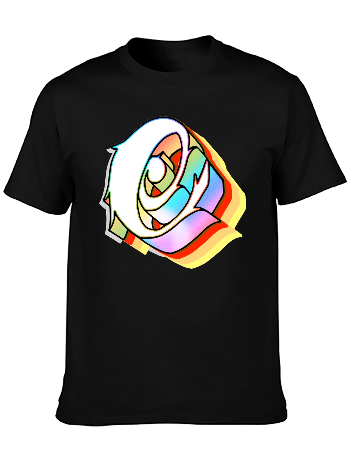 Edgy Rose Black T-Shirt - Stylish Urban Streetwear