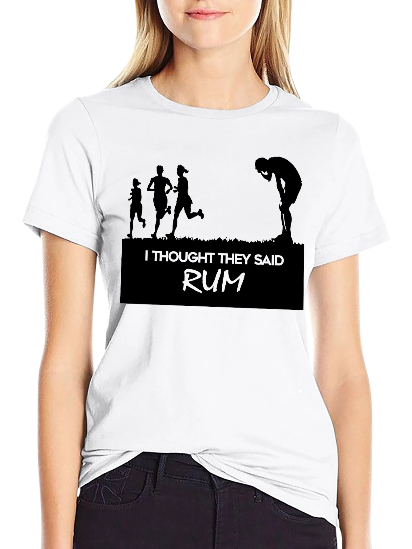 Funny Running Shirt - I Thought They Said Rum