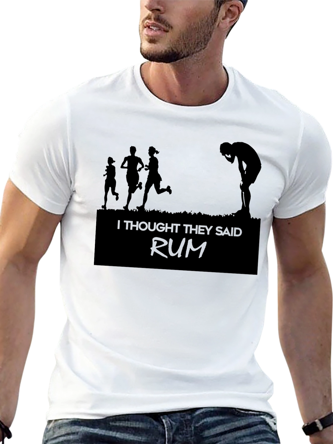 Funny Running Shirt - I Thought They Said Rum